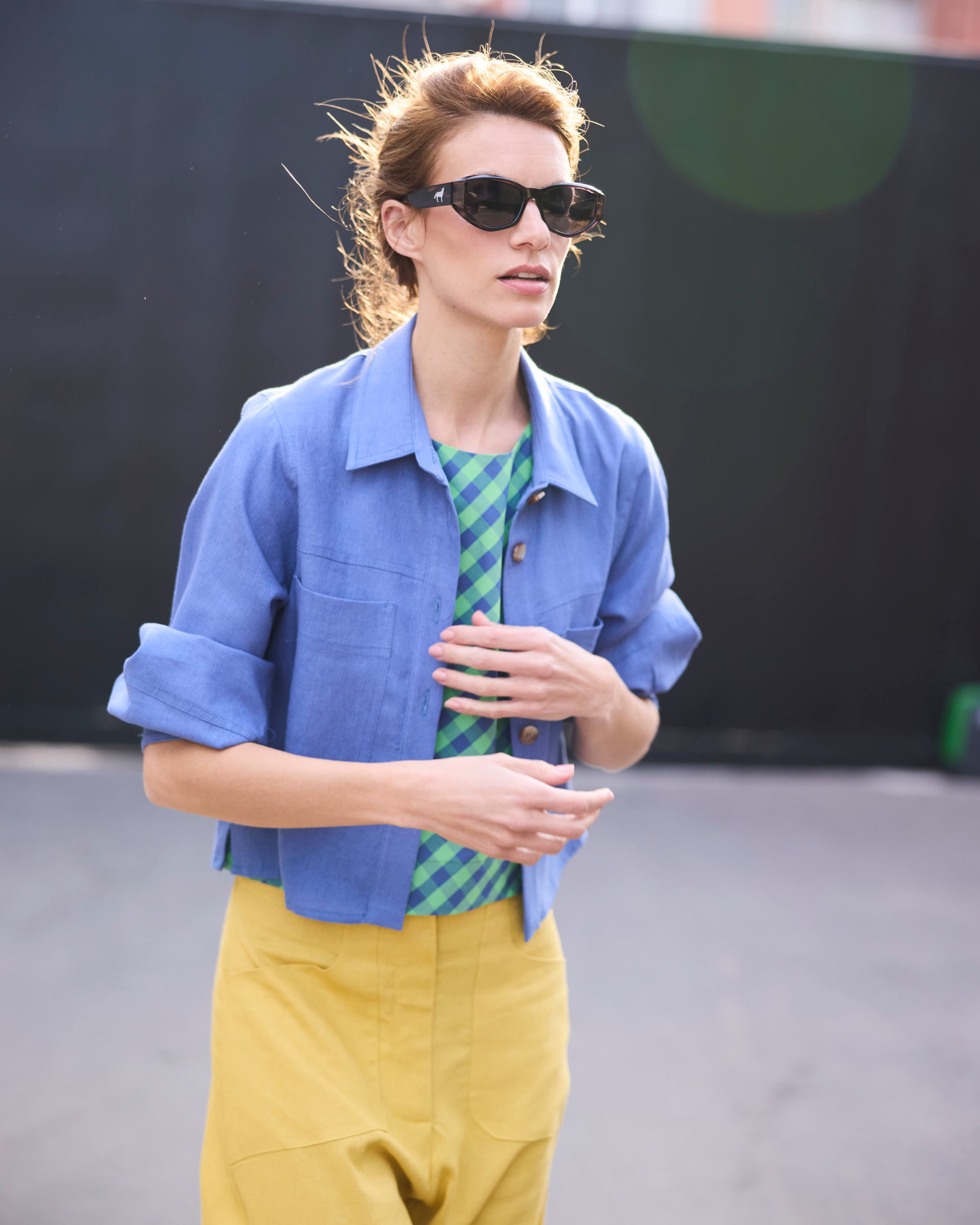 Chaqueta Corta Allure Lino Índigo