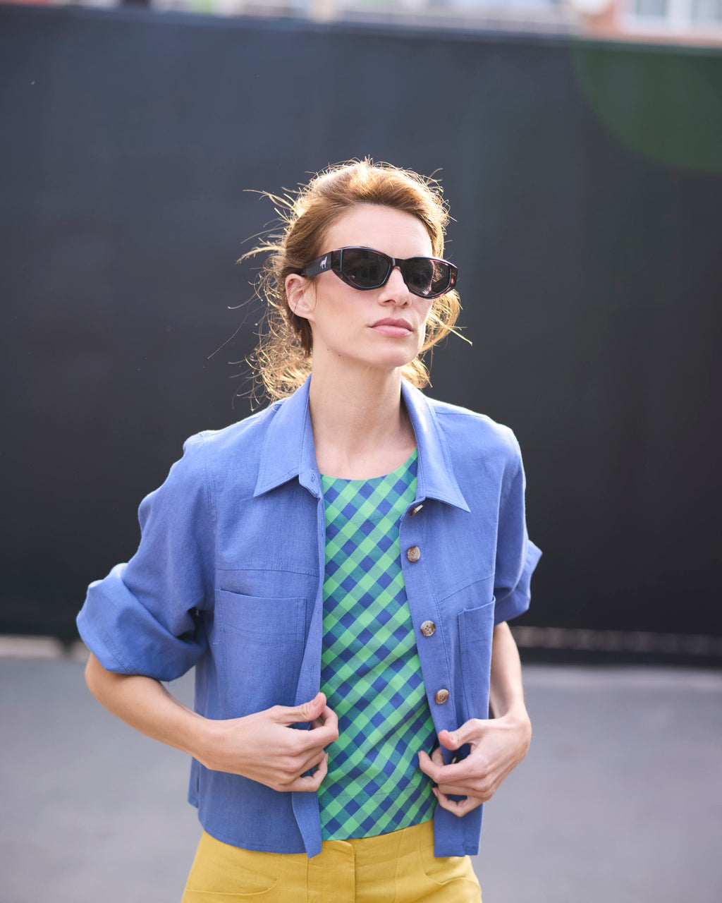 Chaqueta Corta Allure Lino Índigo