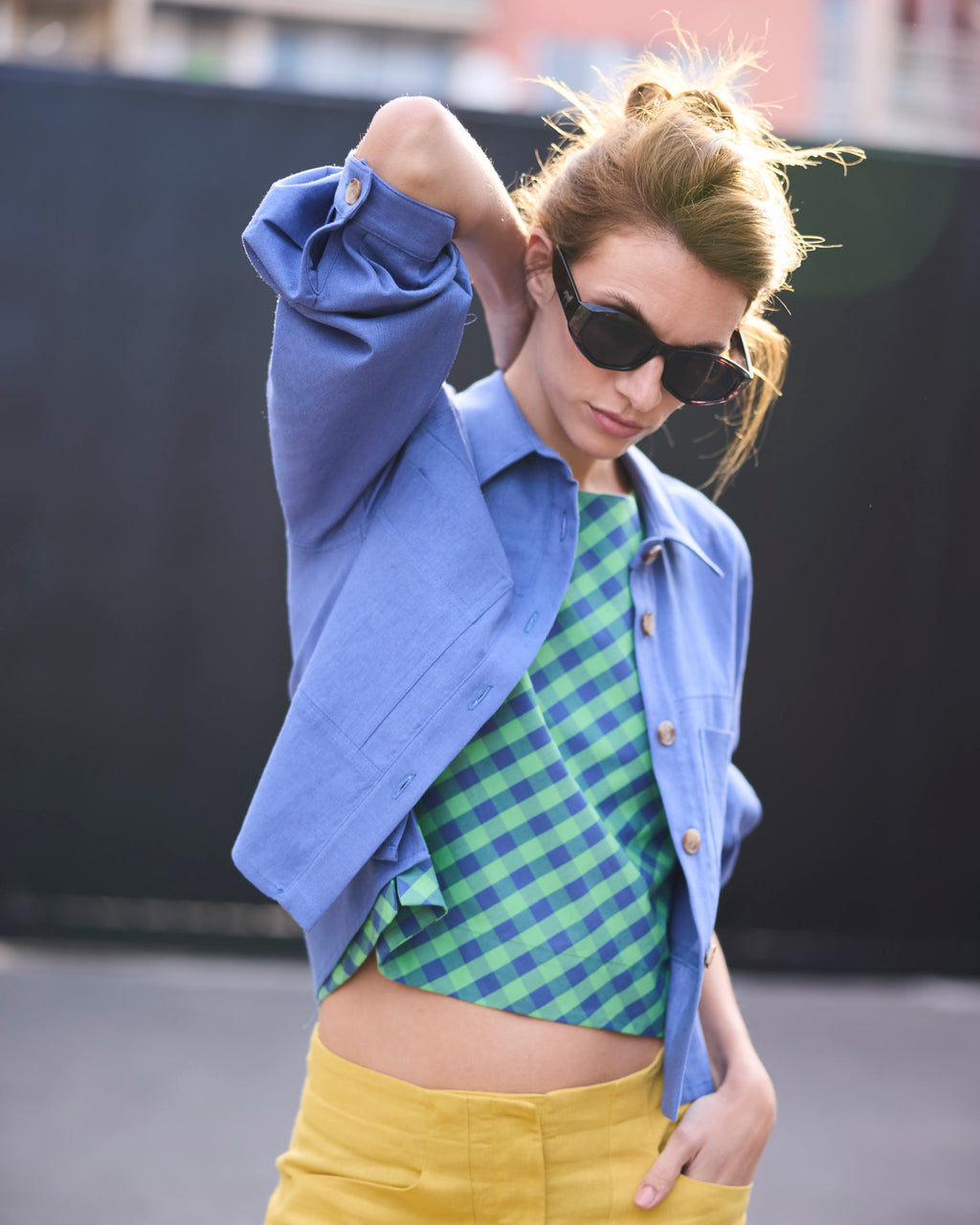 Chaqueta Corta Allure Lino Índigo