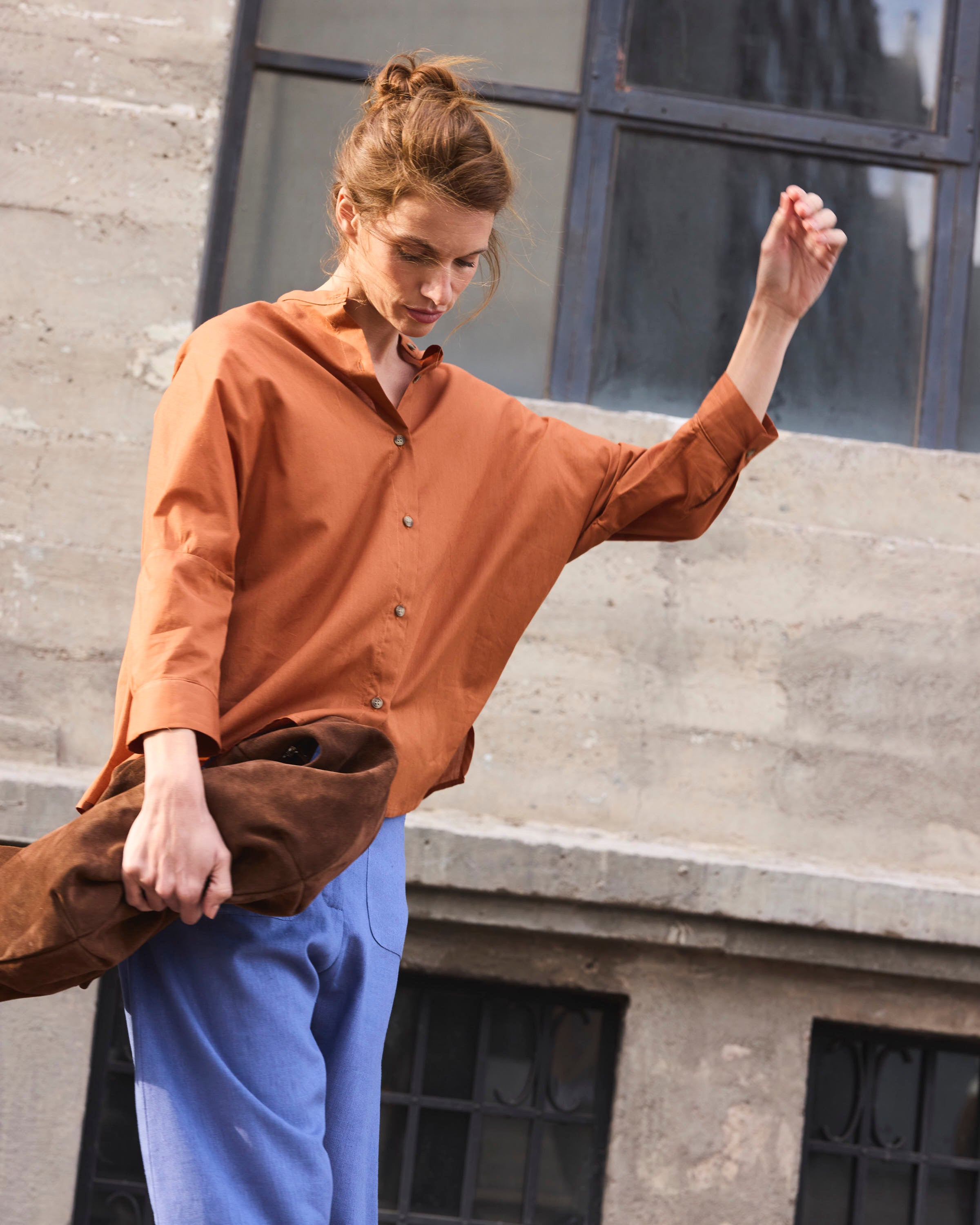 Blusa Heroine 100% Algodón Tostado