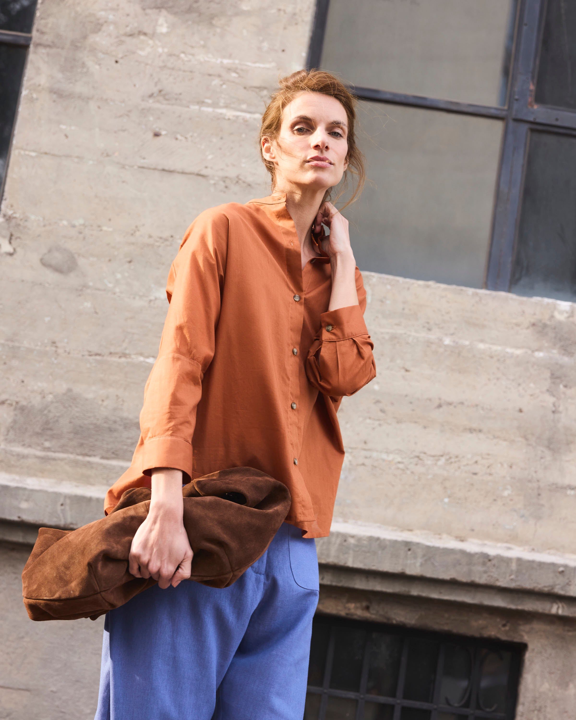 Blusa Heroine 100% Algodón Tostado