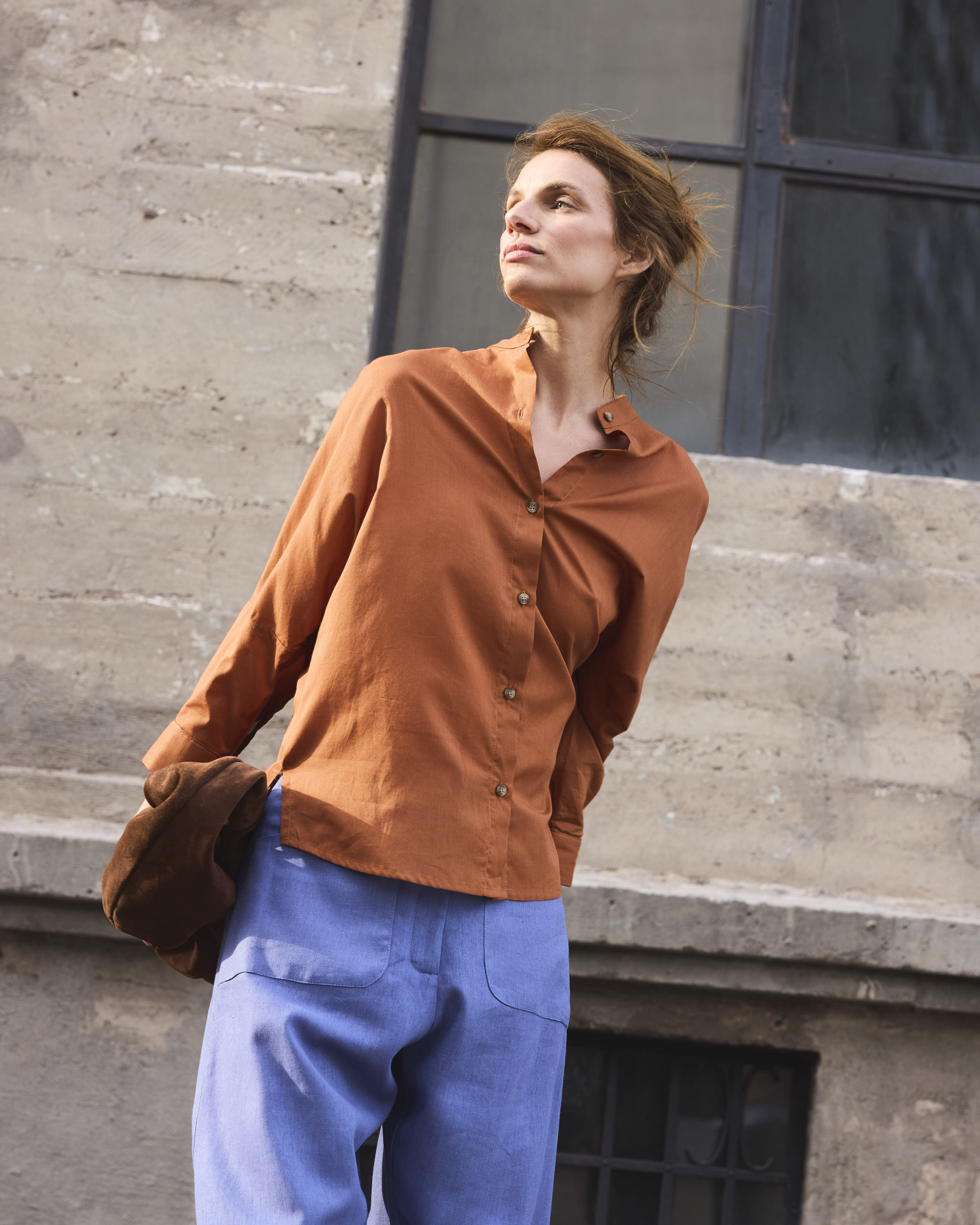 Blusa Heroine 100% Algodón Tostado