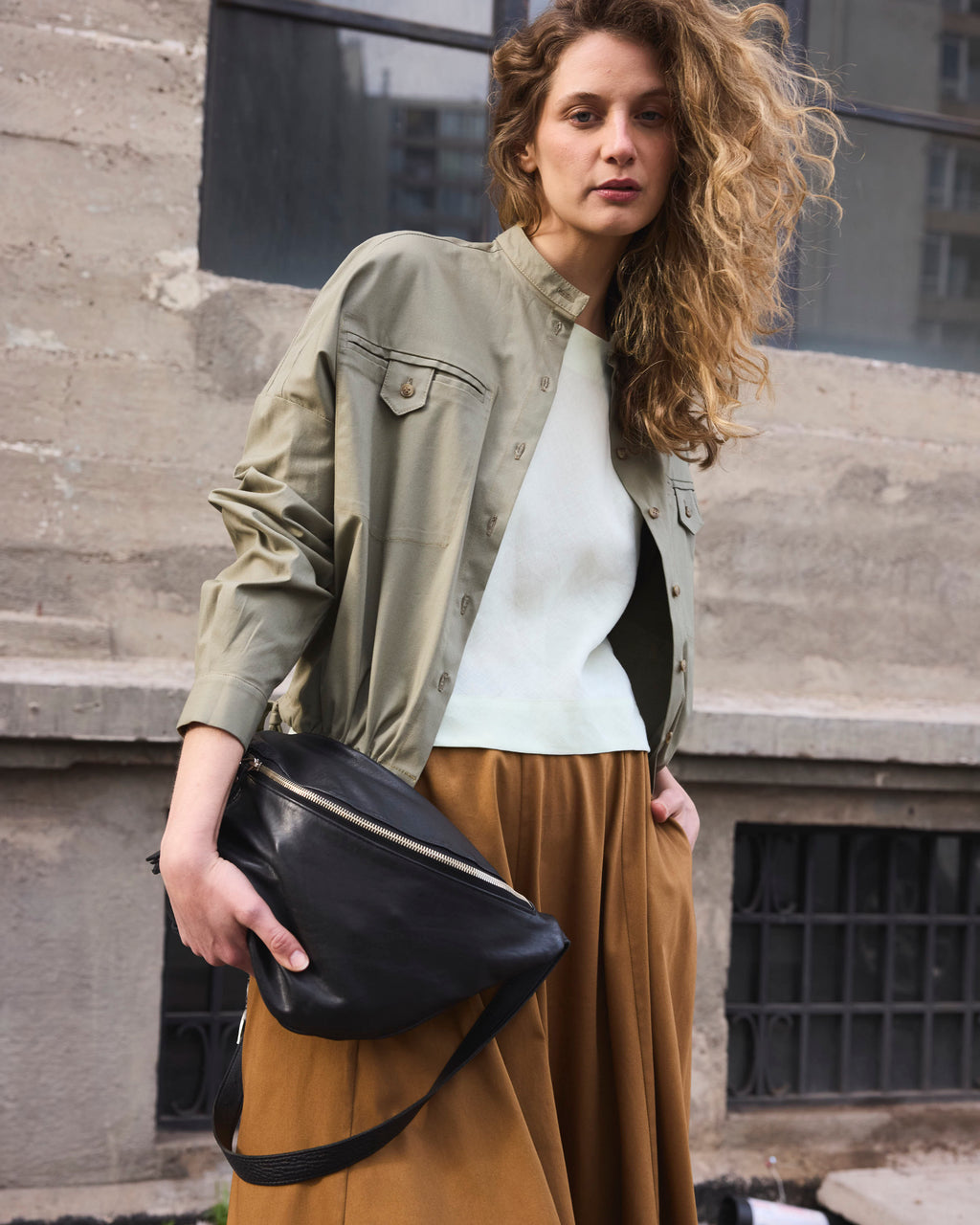 Sobrecamisa Fleuriste Gabardina Verde