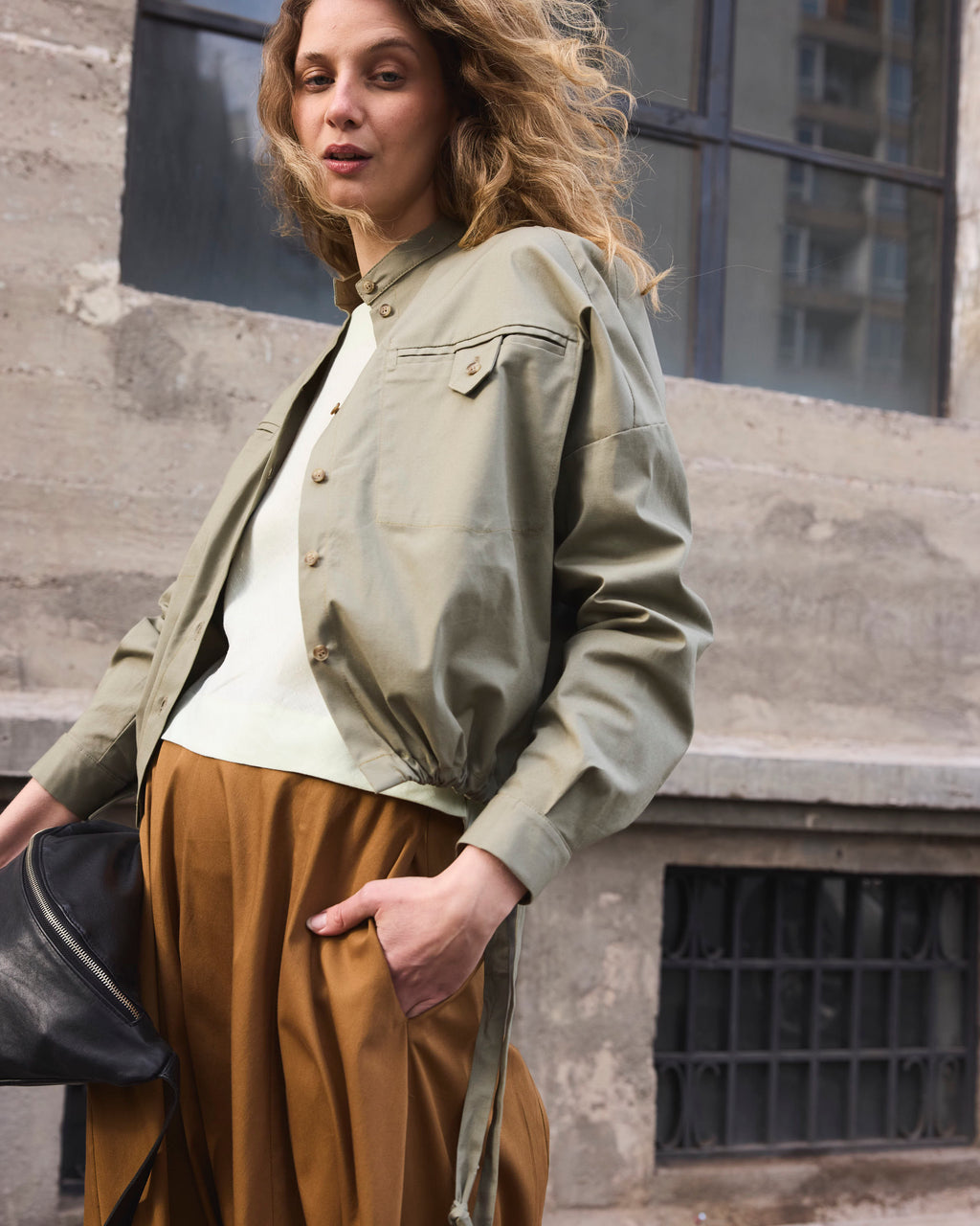 Sobrecamisa Fleuriste Gabardina Verde