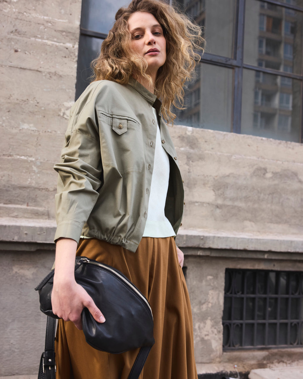 Sobrecamisa Fleuriste Gabardina Verde