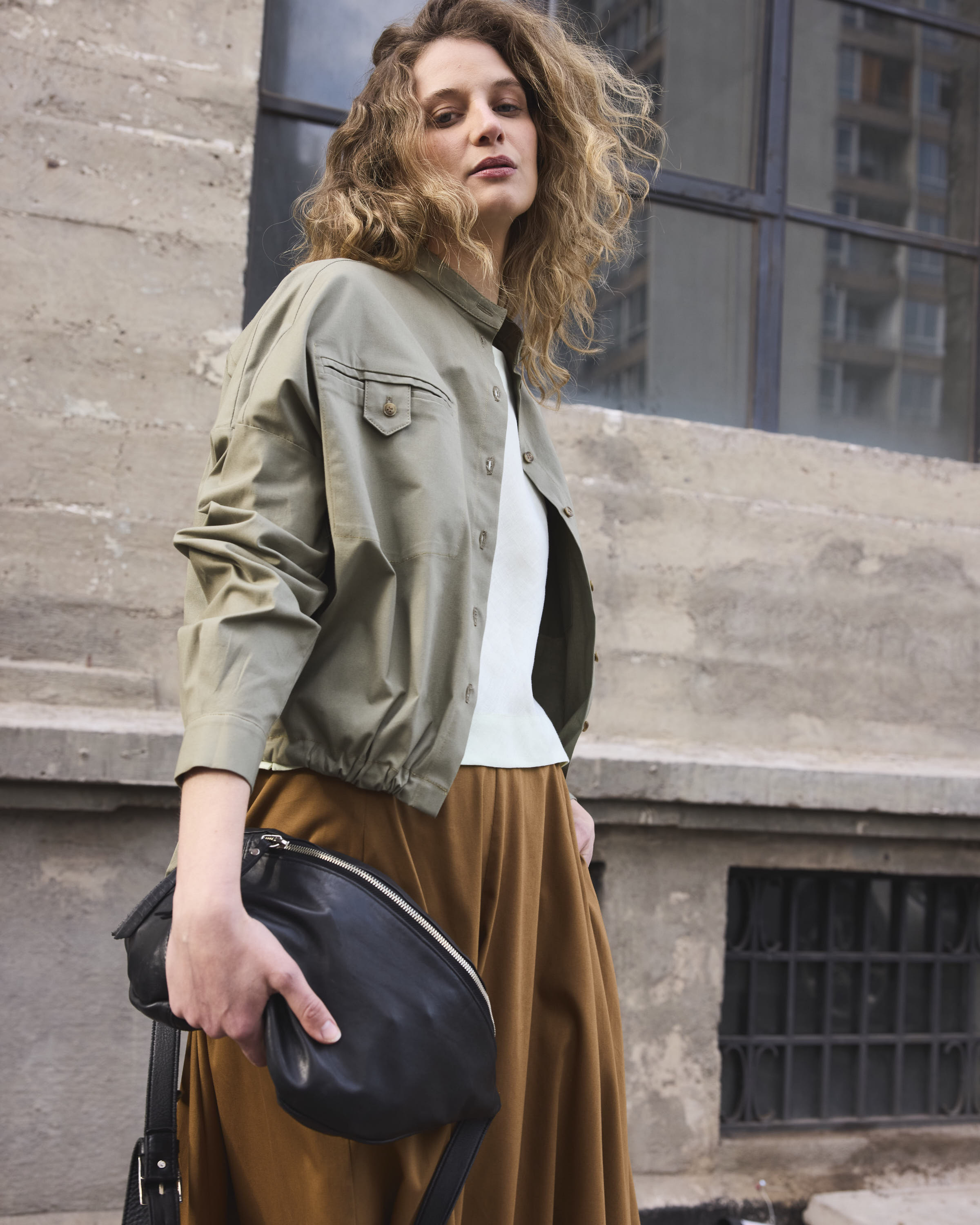 Sobrecamisa Fleuriste Gabardina Verde