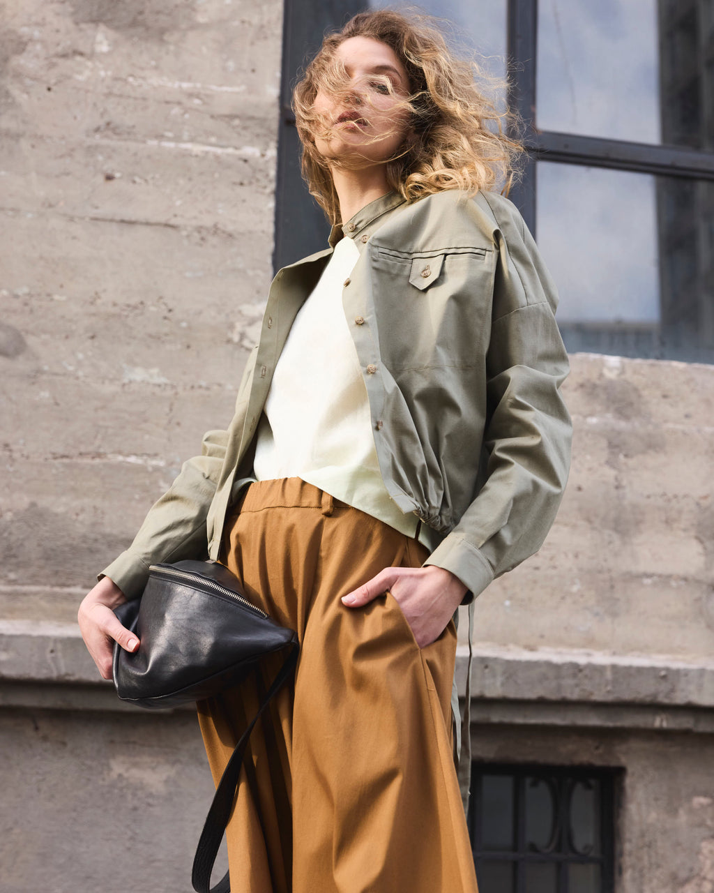 Sobrecamisa Fleuriste Gabardina Verde