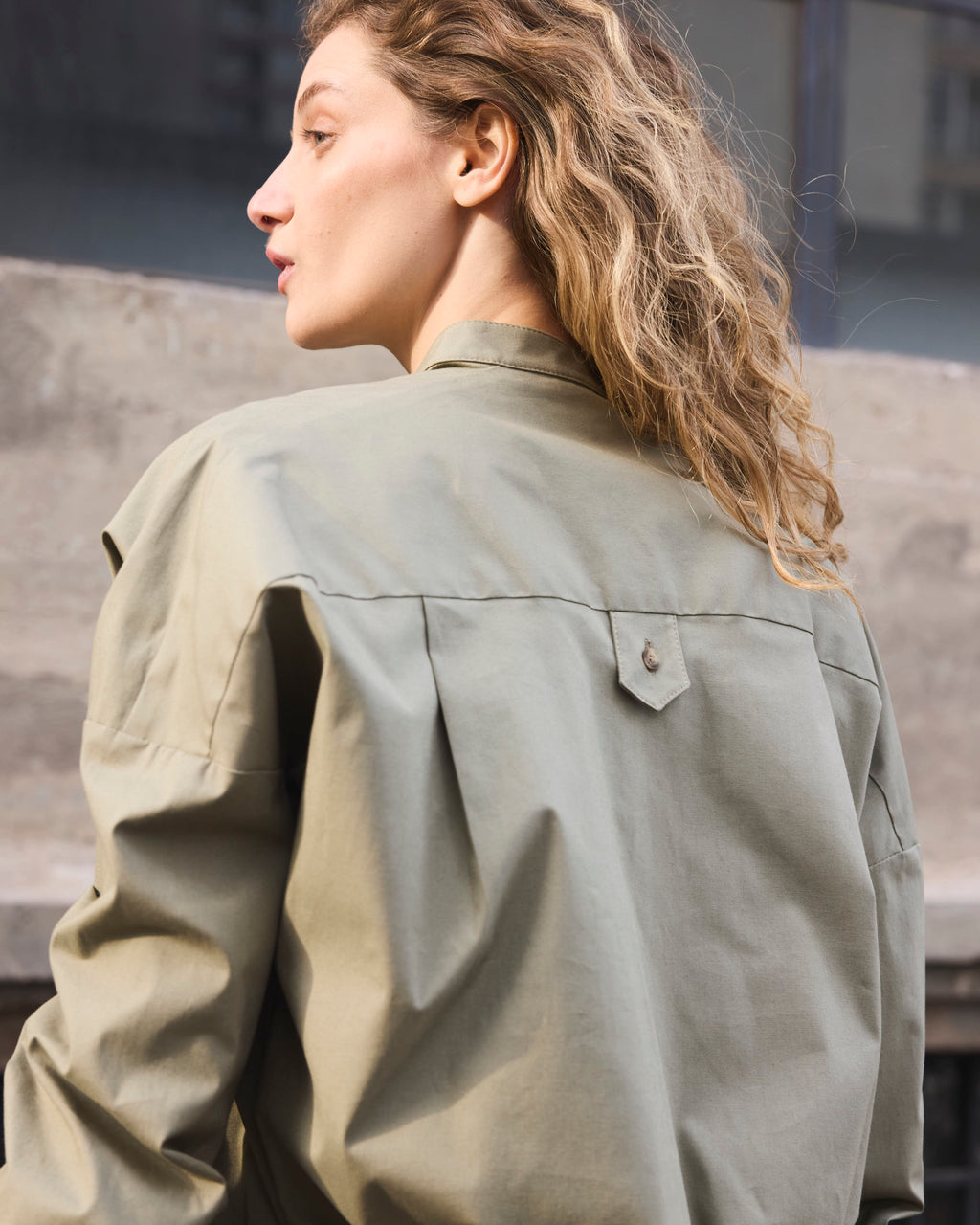 Sobrecamisa Fleuriste Gabardina Verde