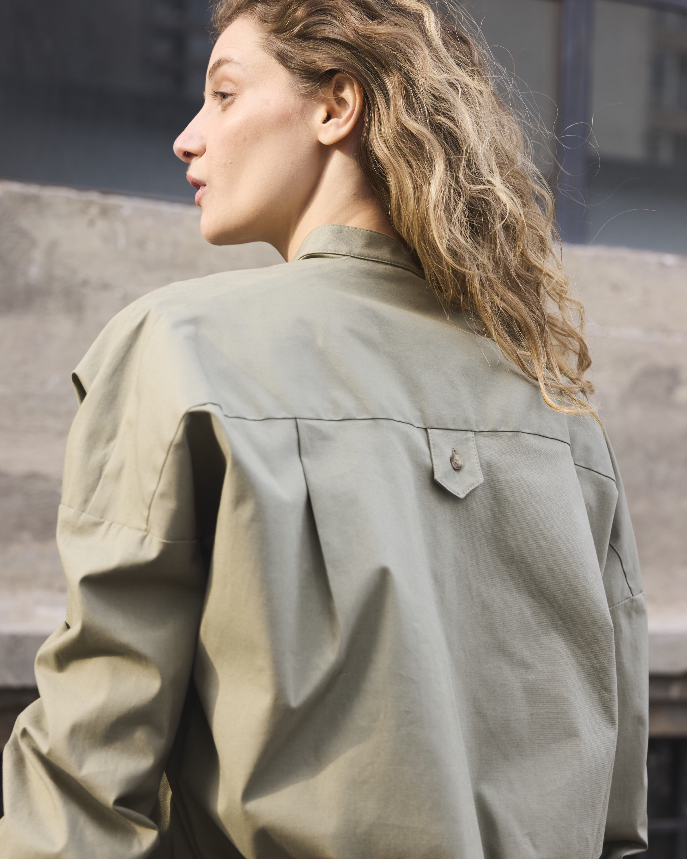 Sobrecamisa Fleuriste Gabardina Verde