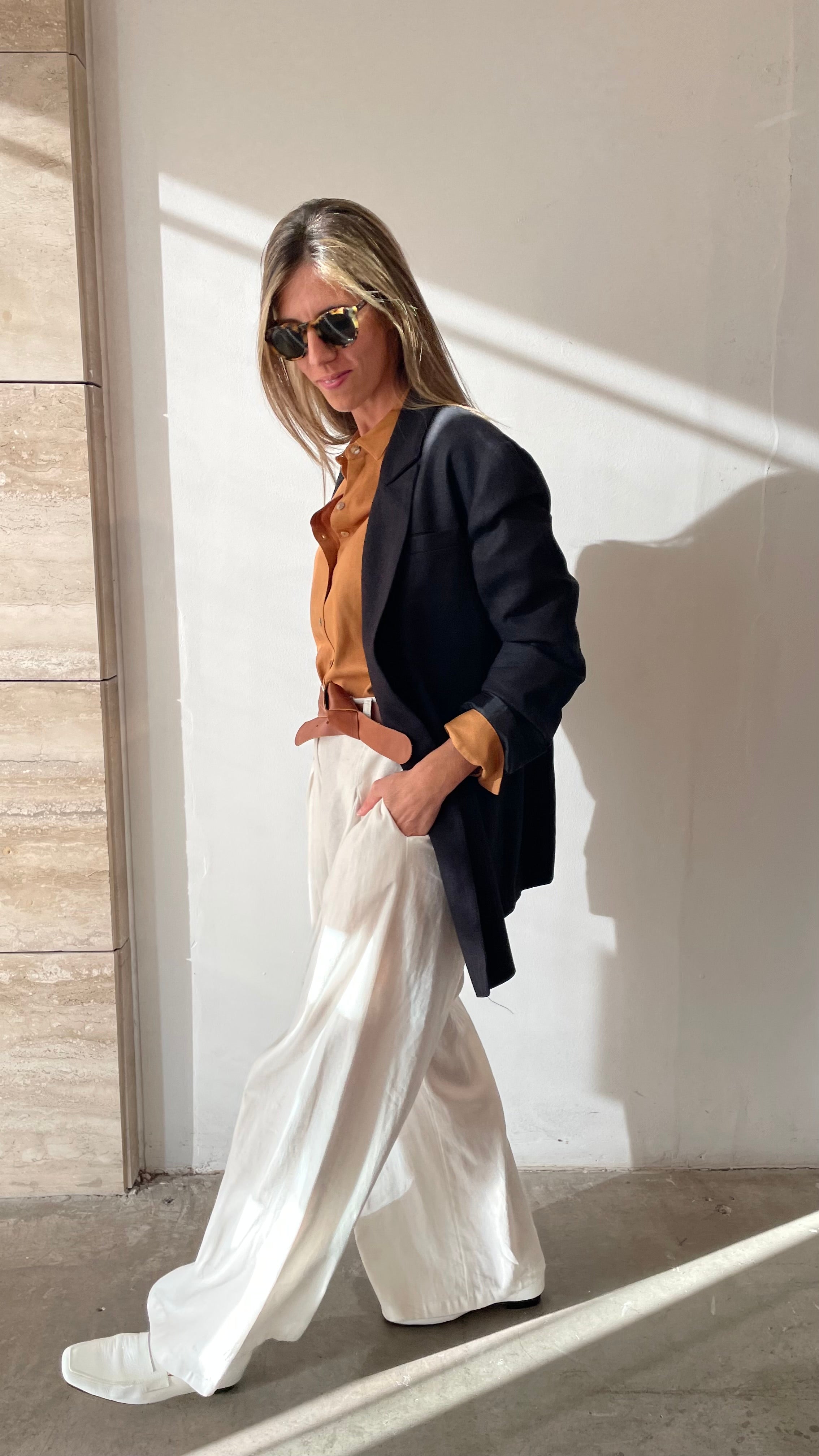 Blazer Hatai Lino Negro