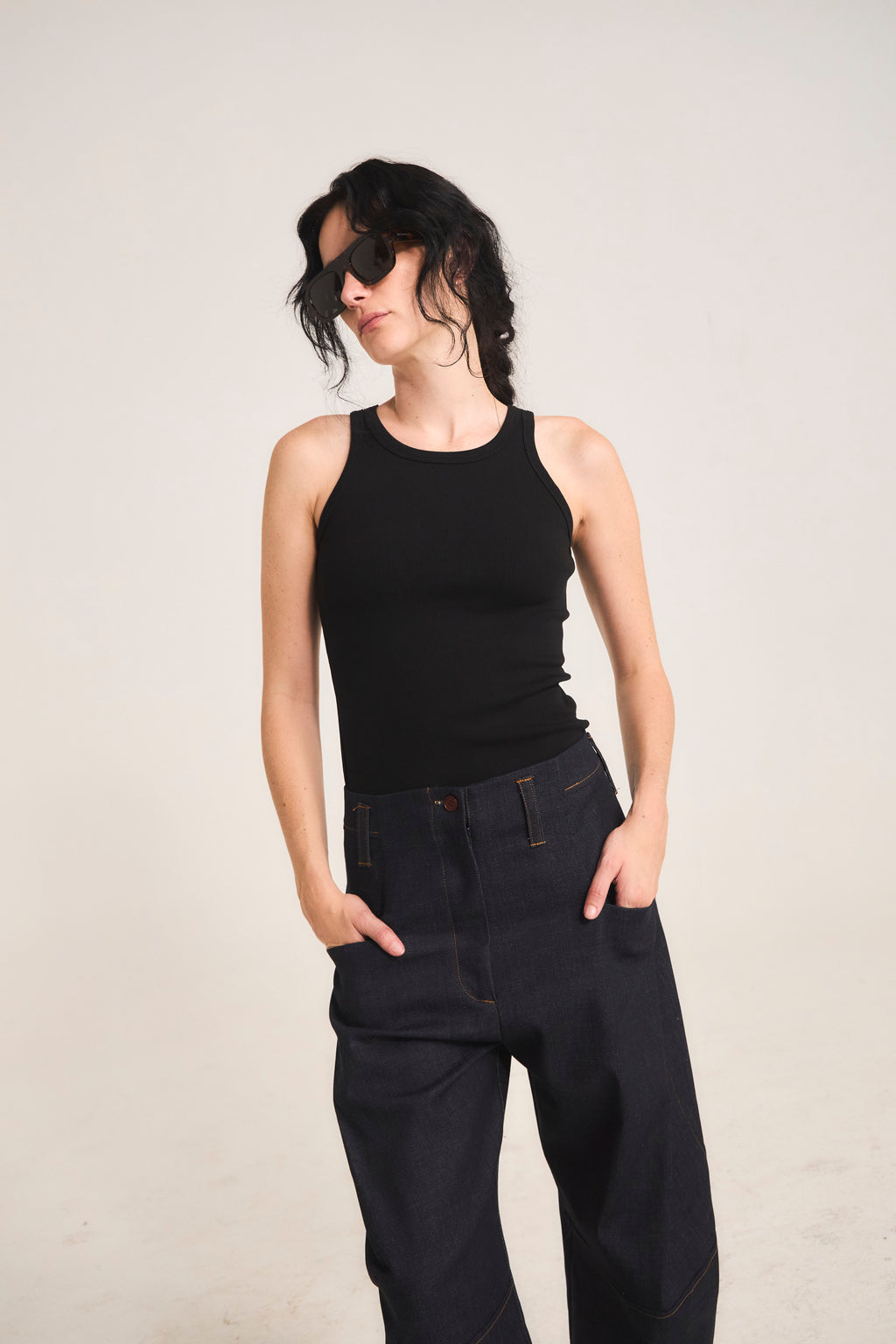 Arkana Black Cotton T-Shirt