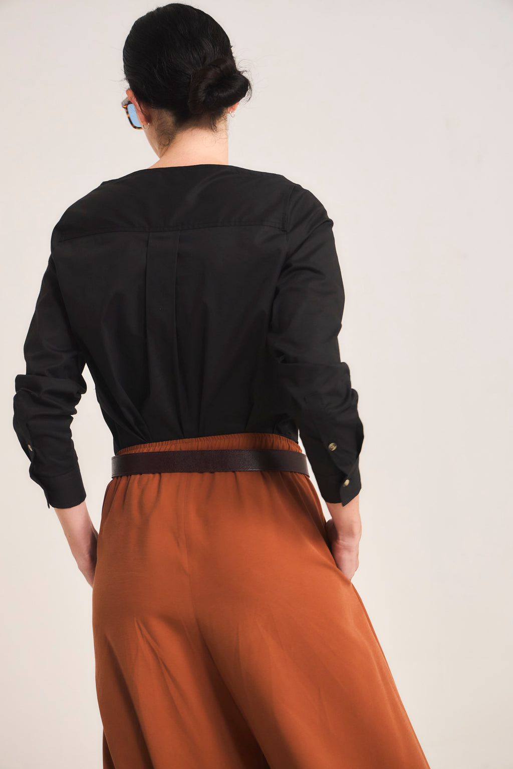 Blusa Malaise Algodón Negra