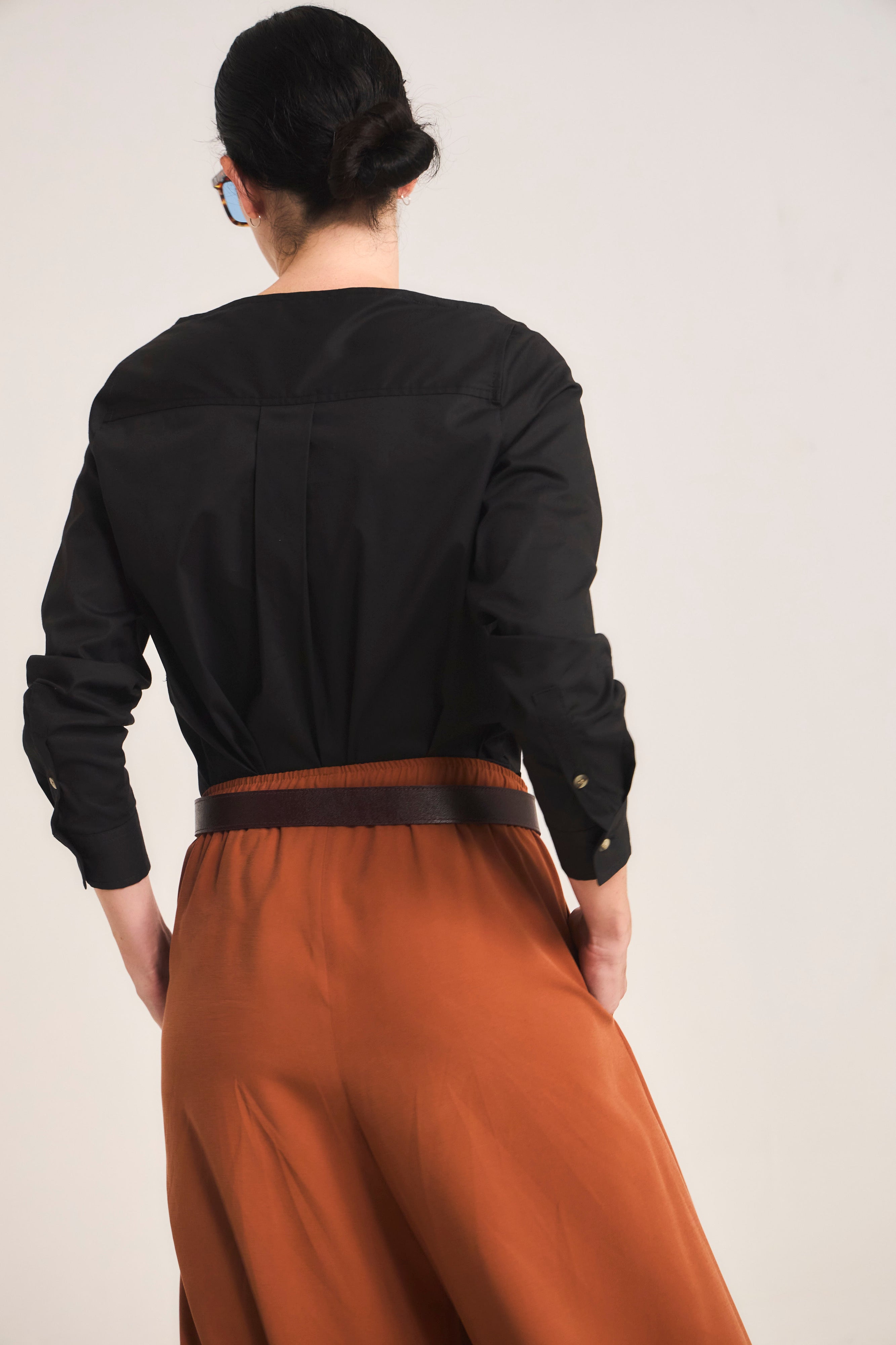 Blusa Malaise Algodón Negra