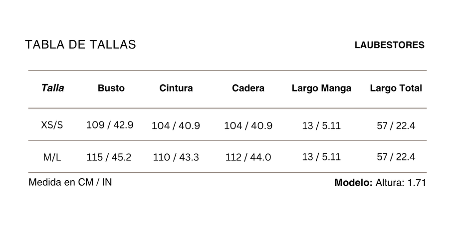 Tabla de tallas Blusa Eclatement Algodón Amarillo