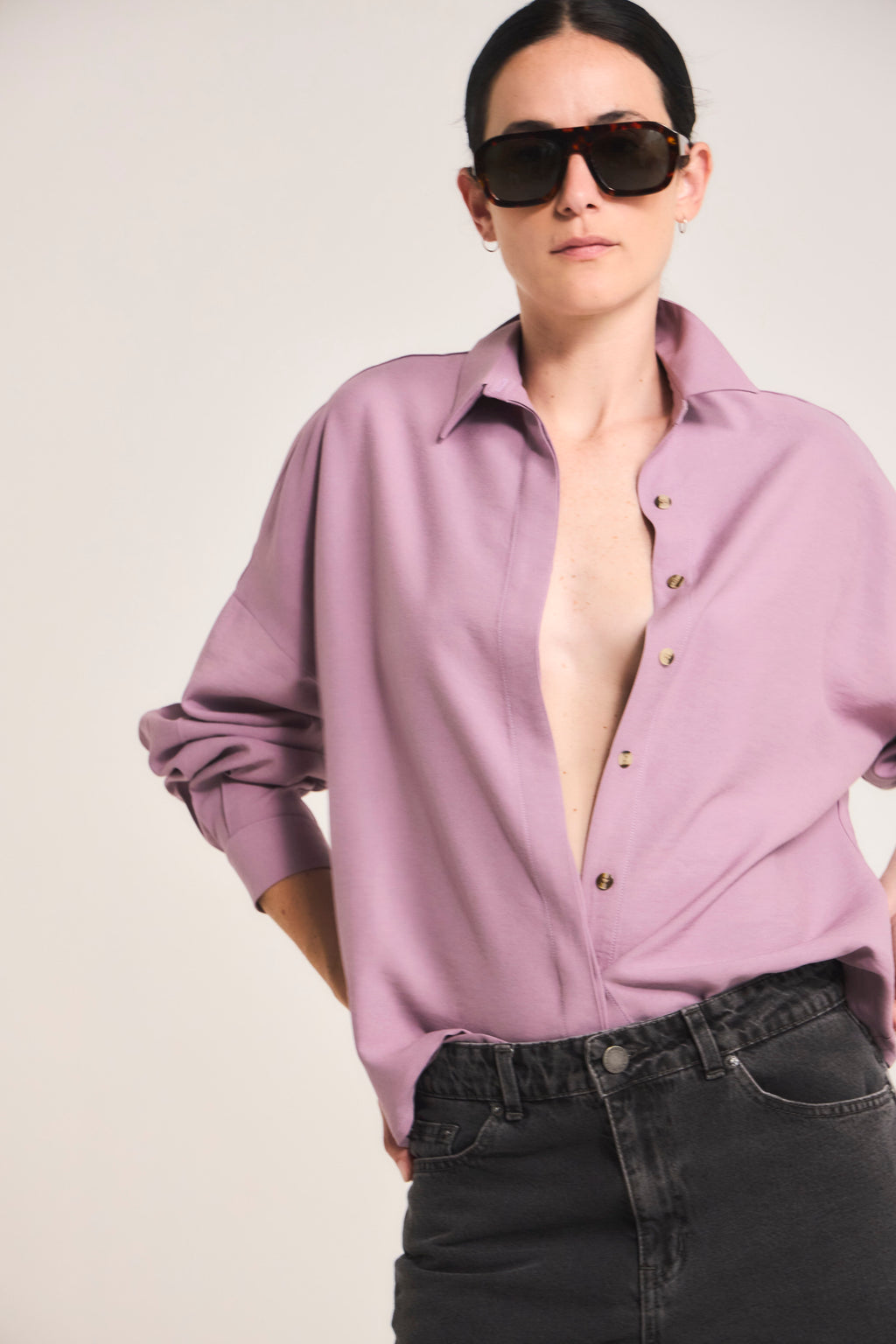 Blusa Pollen Cupro Lila