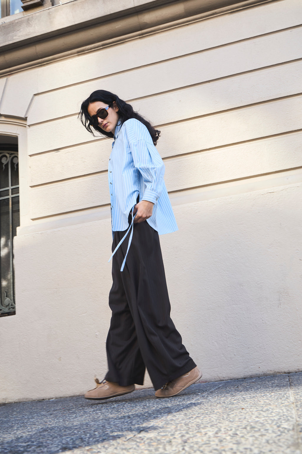 Pantalón Sastrero Meduse Listado Café