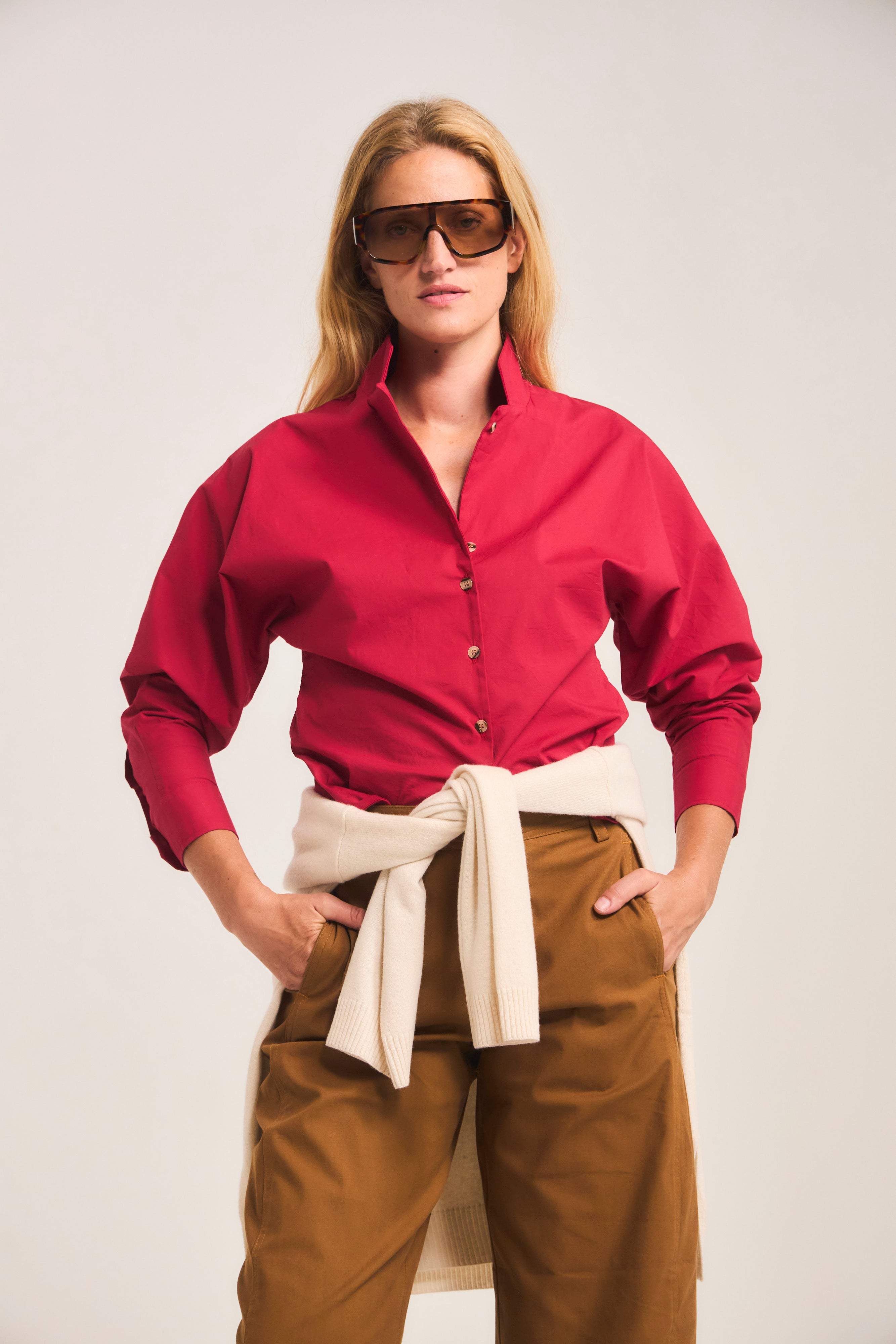 Blusa Gene Algodón Roja