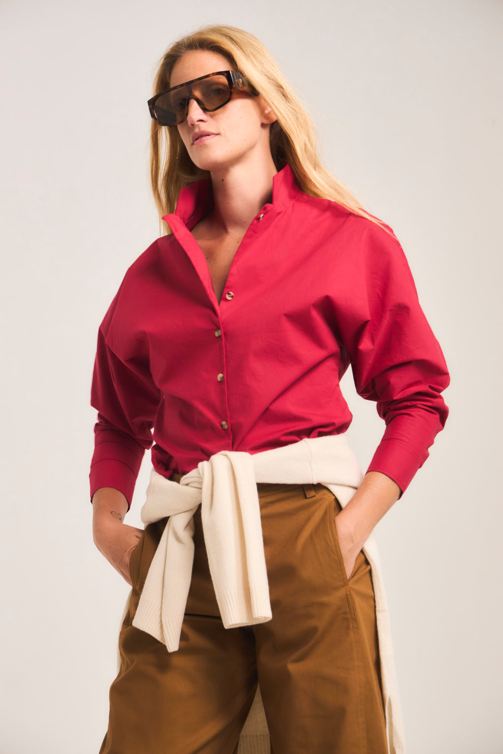 Blusa Gene Algodón Roja