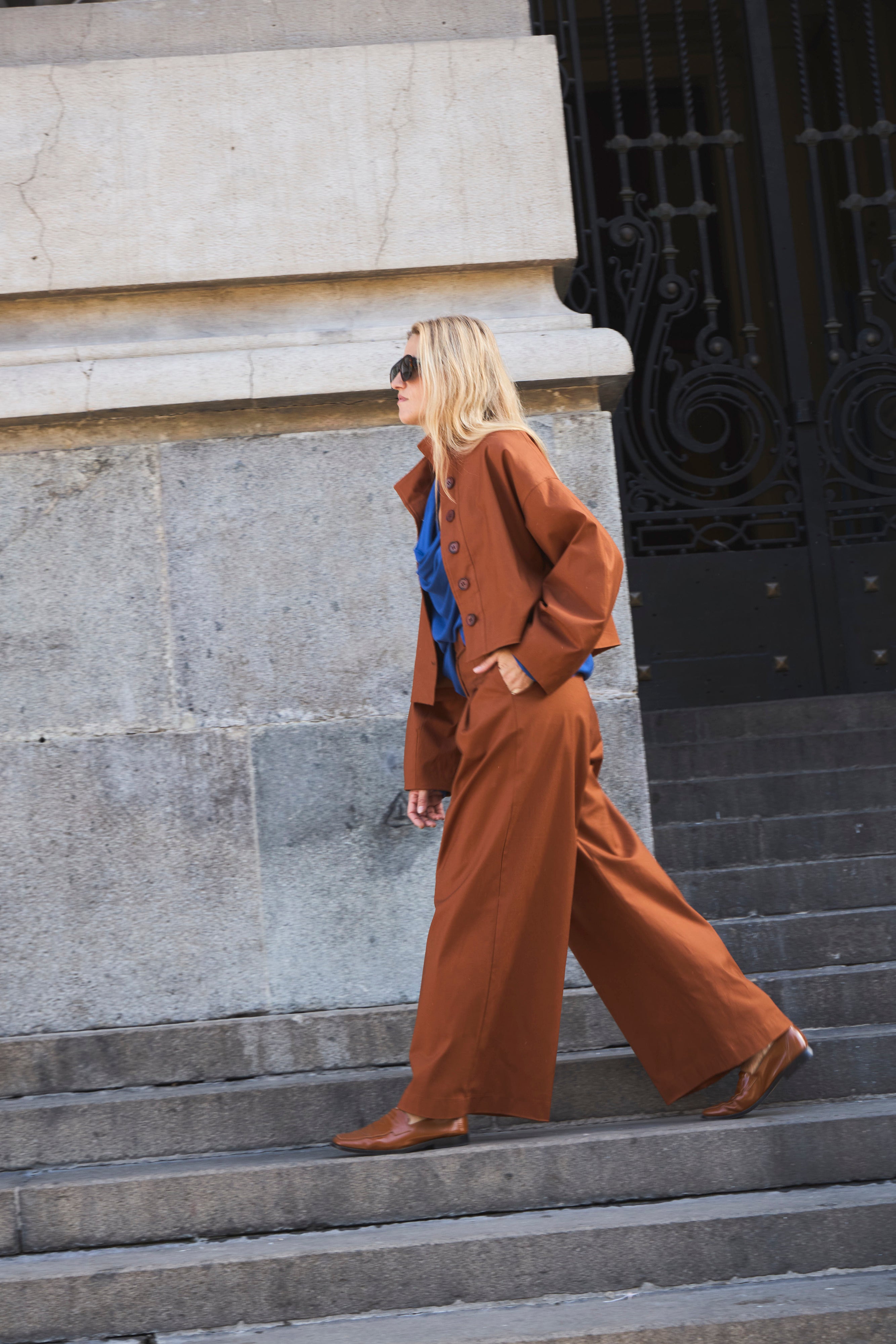 Chaqueta Prunelliere Algodón Camel Oscuro