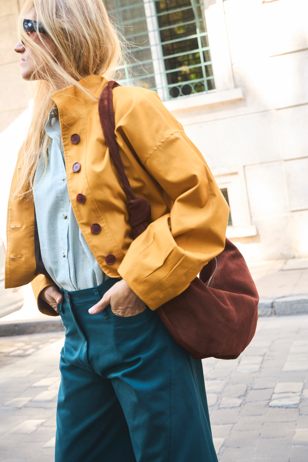 Chaqueta Prunelliere Algodón Mostaza