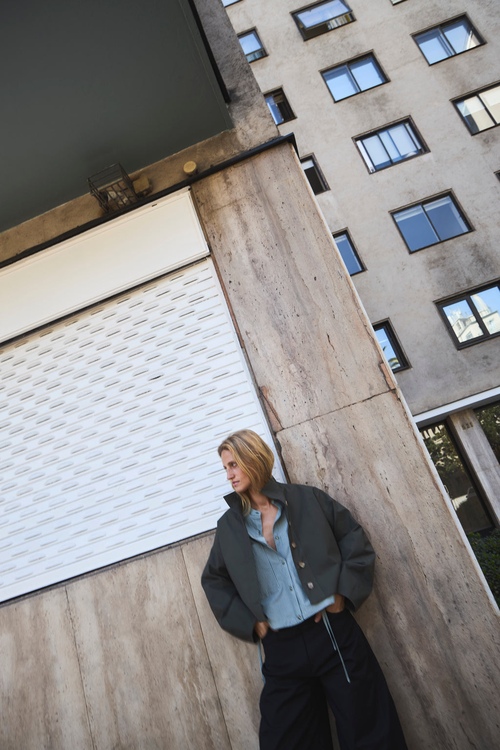 Blusa Mer 100% Algodón Listada Verde