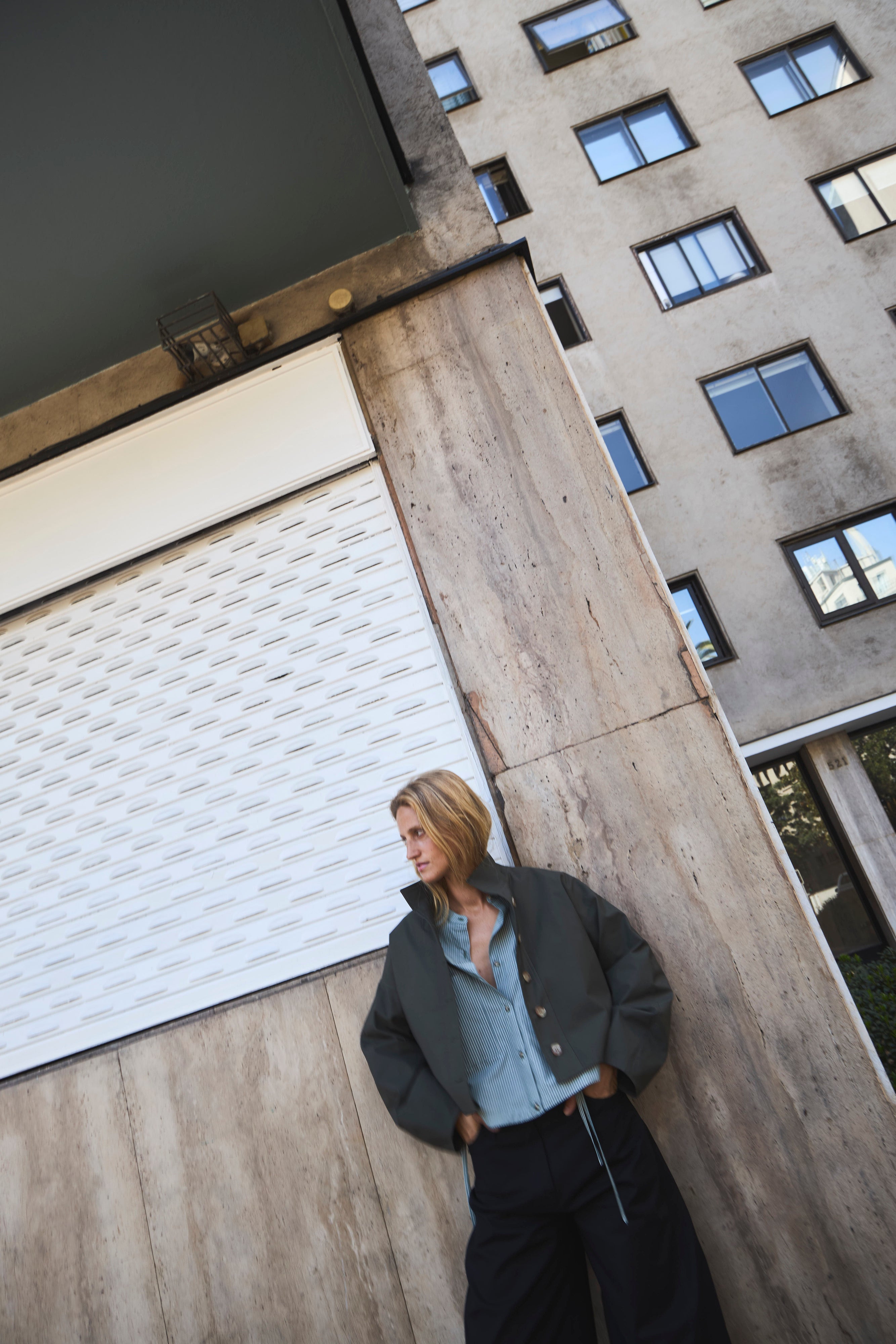 Blusa Mer 100% Algodón Listada Verde