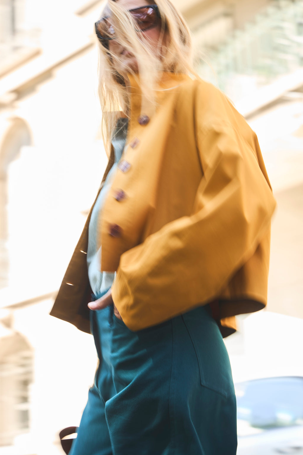 Chaqueta Prunelliere Algodón Mostaza