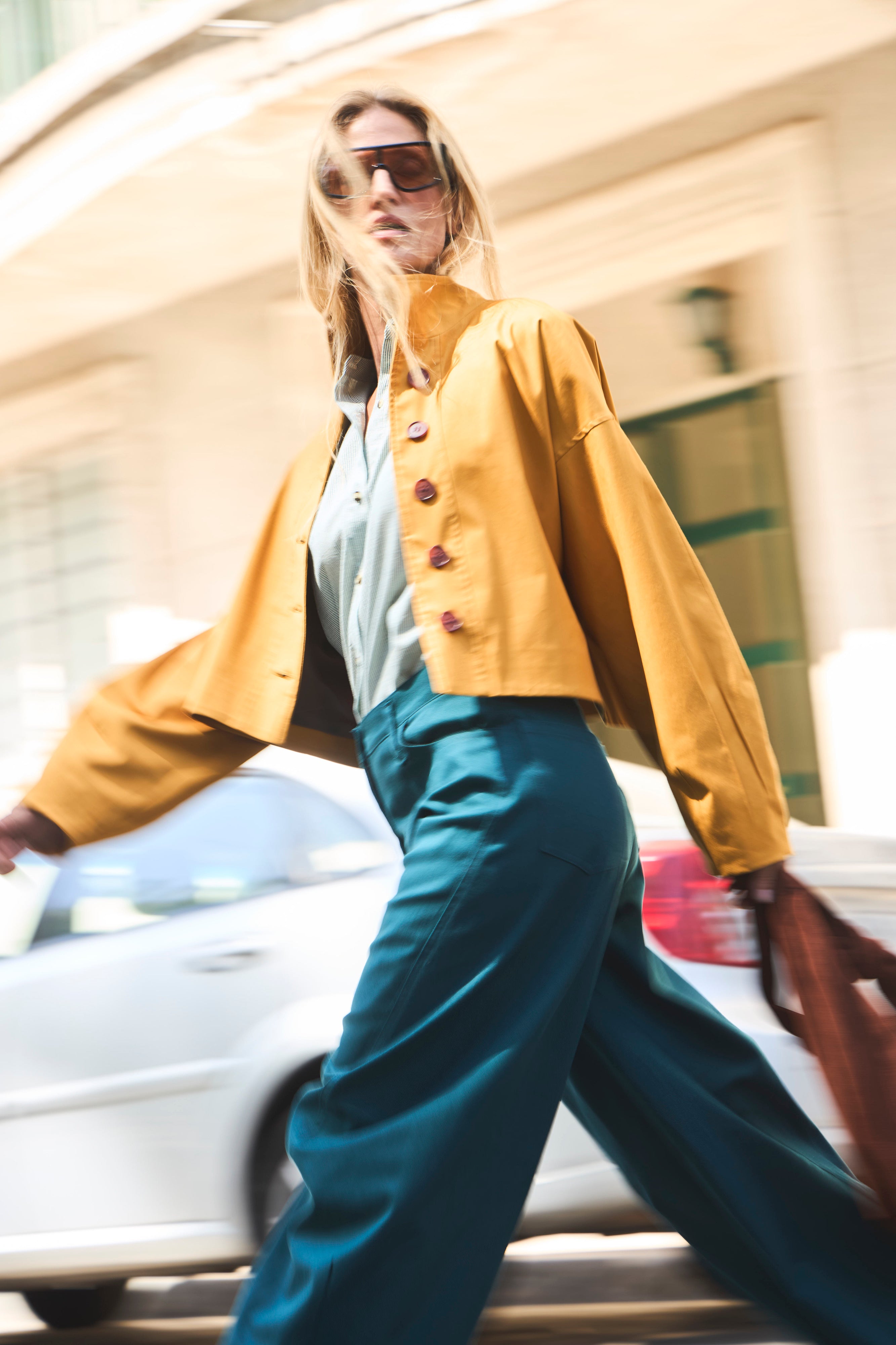 Chaqueta Prunelliere Algodón Mostaza