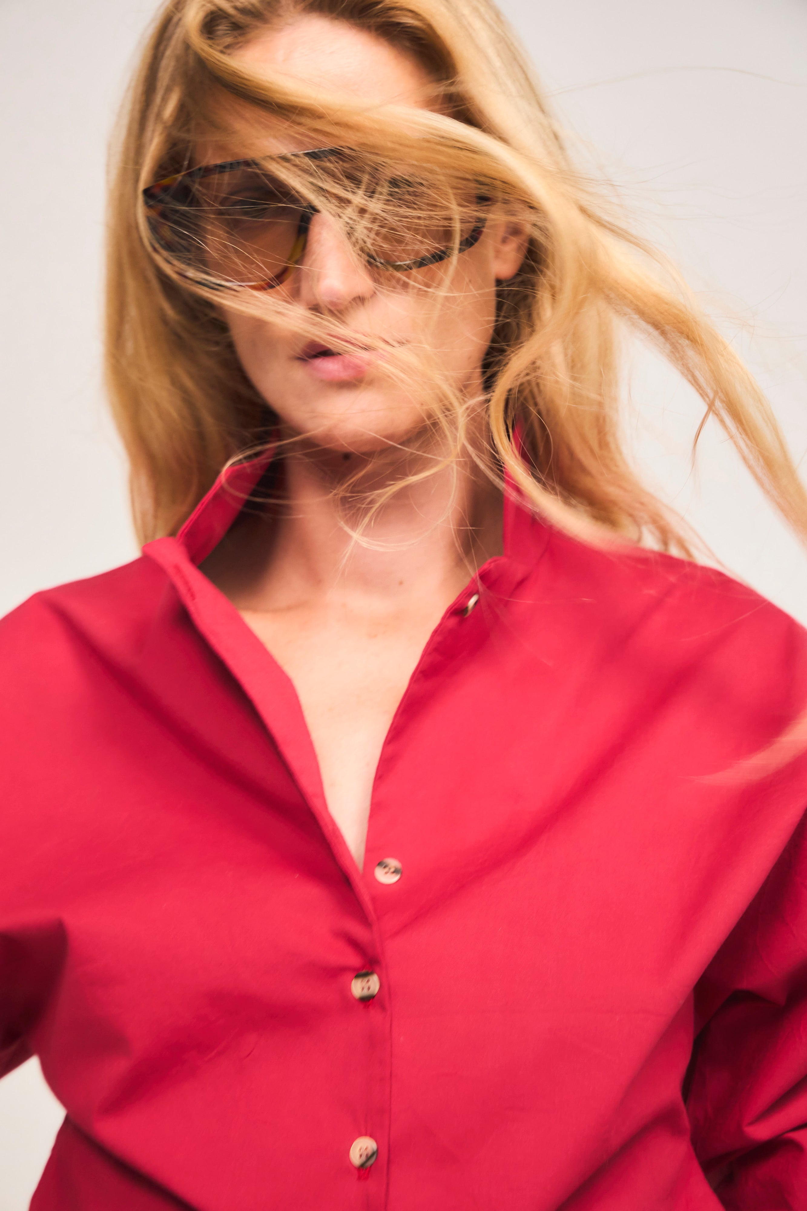 Blusa Gene Algodón Roja