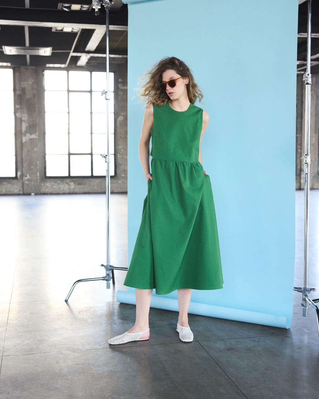 Vestido Force Algodón Verde