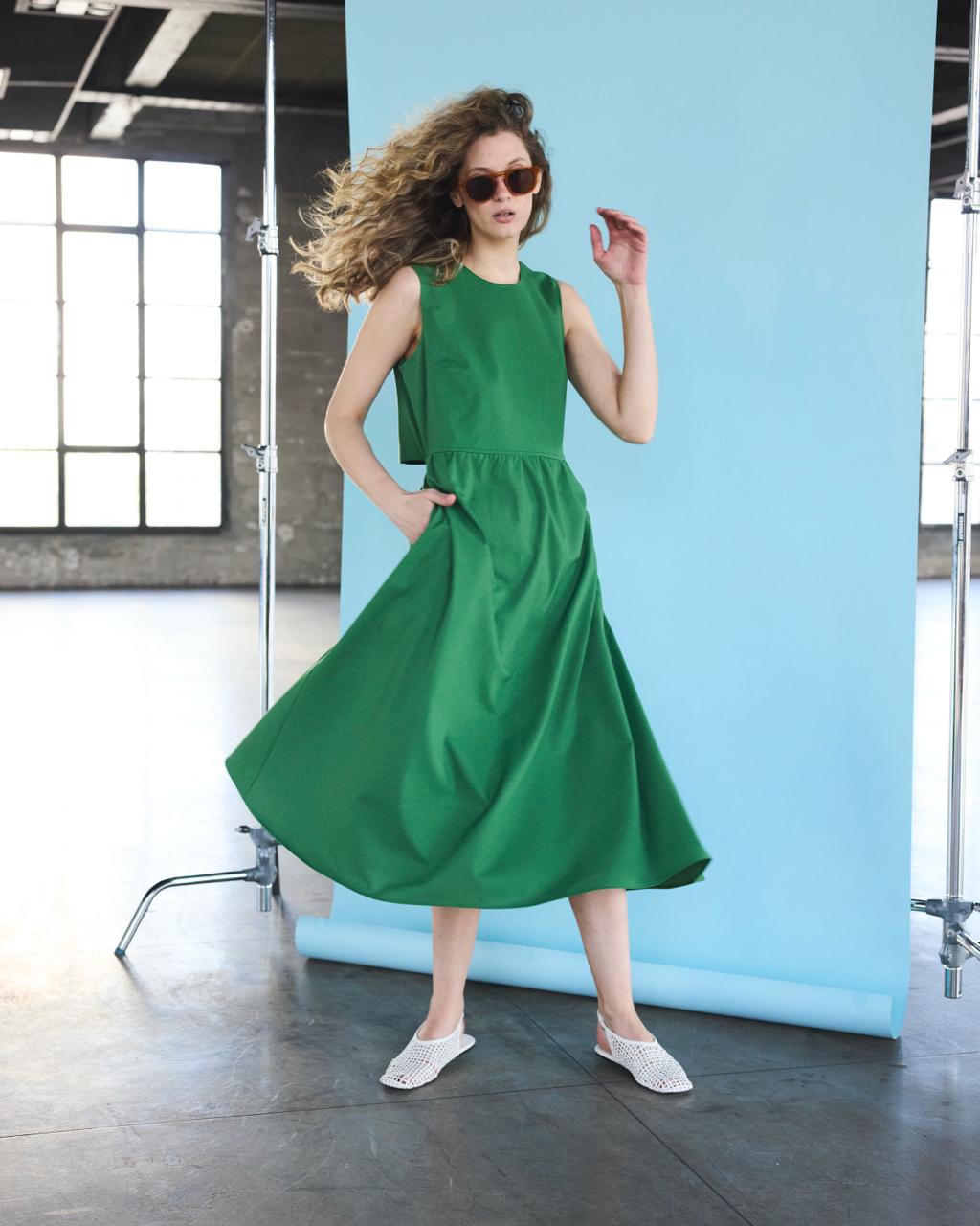 Vestido Force Algodón Verde