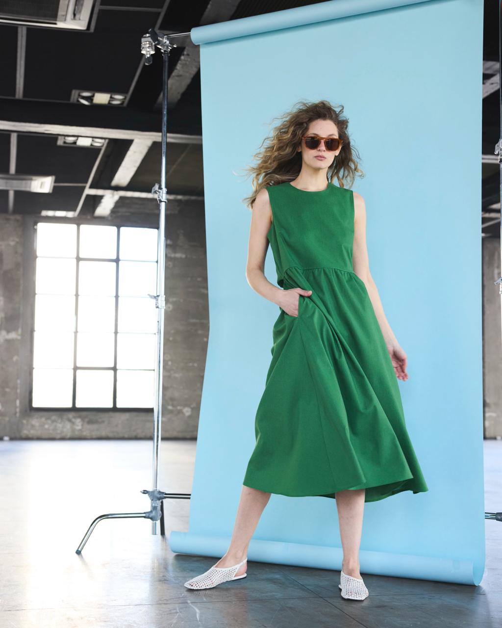 Vestido Force Algodón Verde