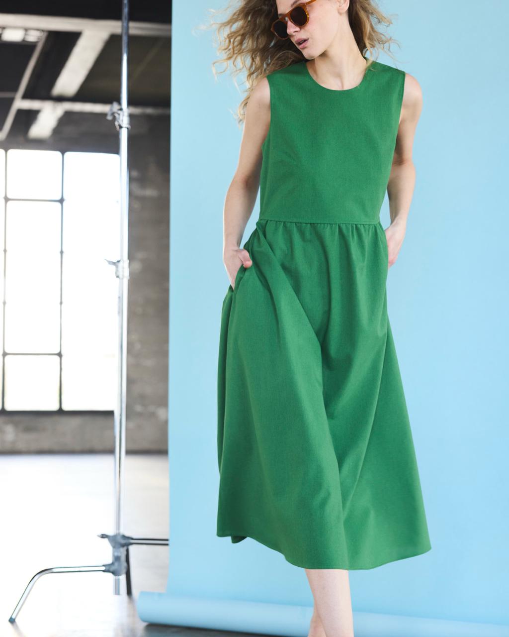 Vestido Force Algodón Verde