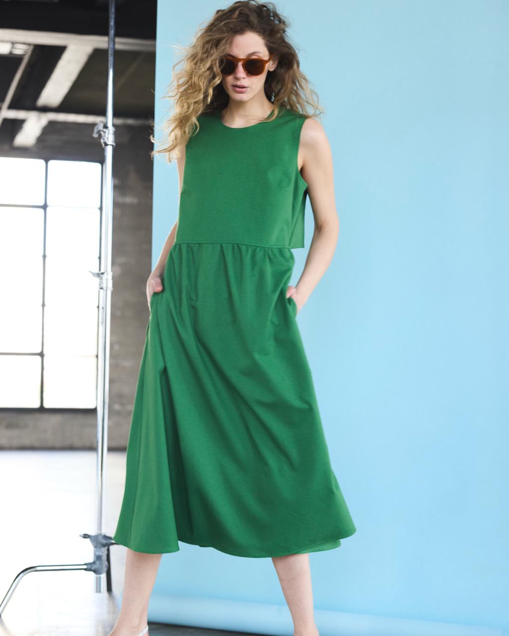 Vestido Force Algodón Verde