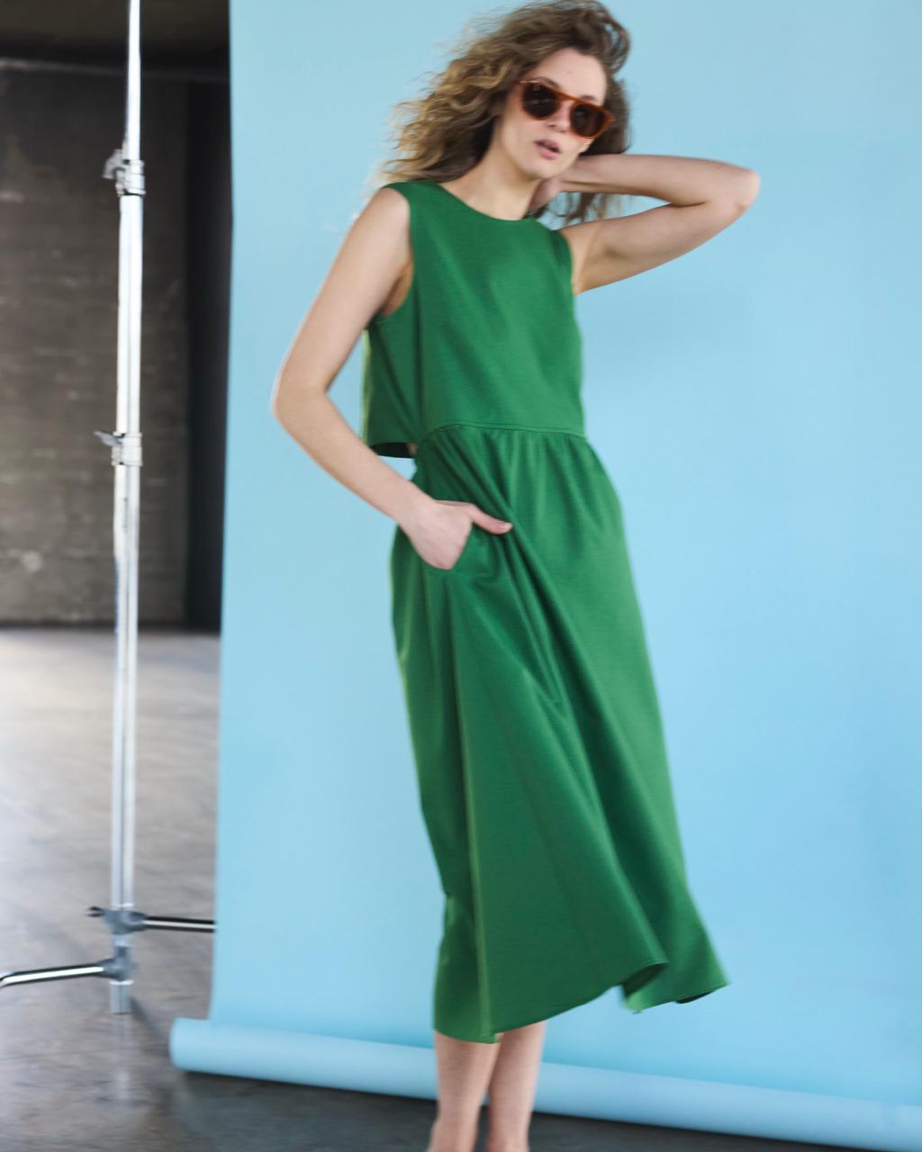 Vestido Force Algodón Verde