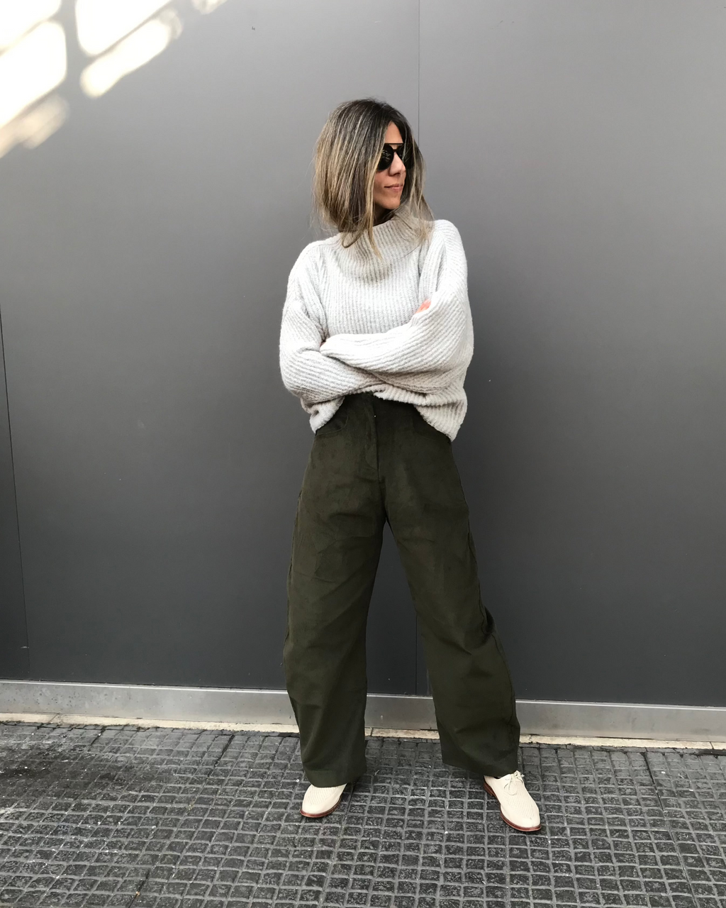 Pantalón Lys Cotelé Algodón Verde