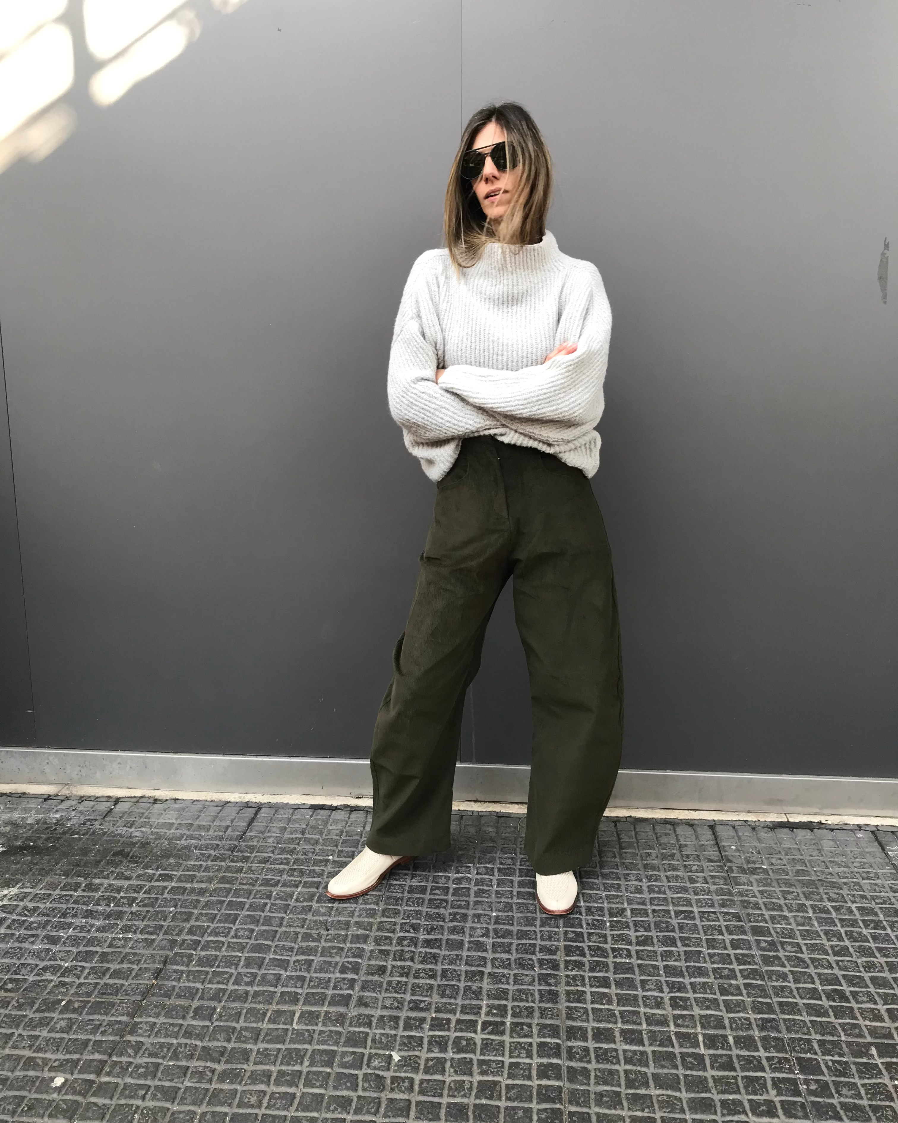 Pantalón Lys Cotelé Algodón Verde