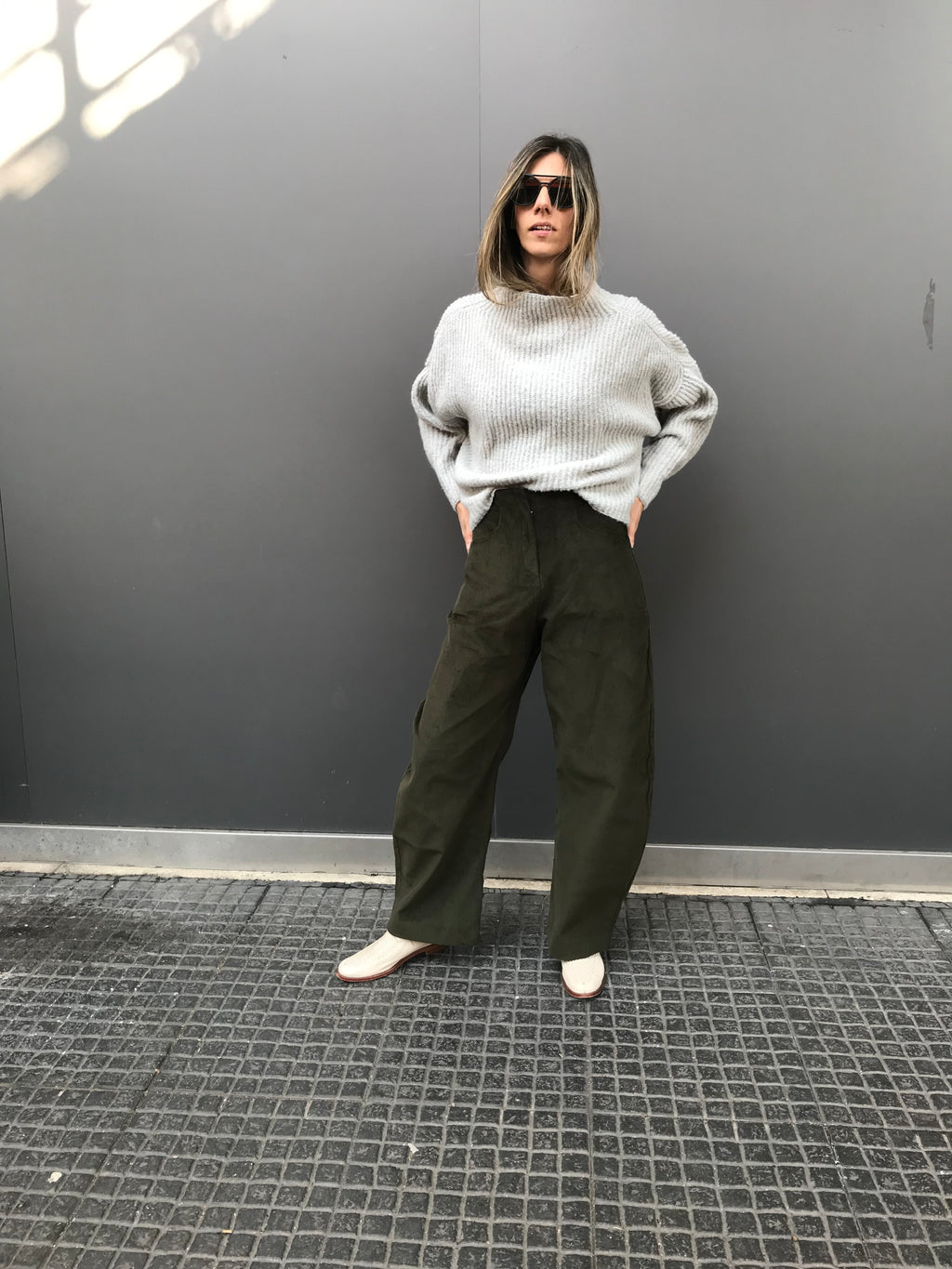 Pantalón Lys Cotelé Algodón Verde