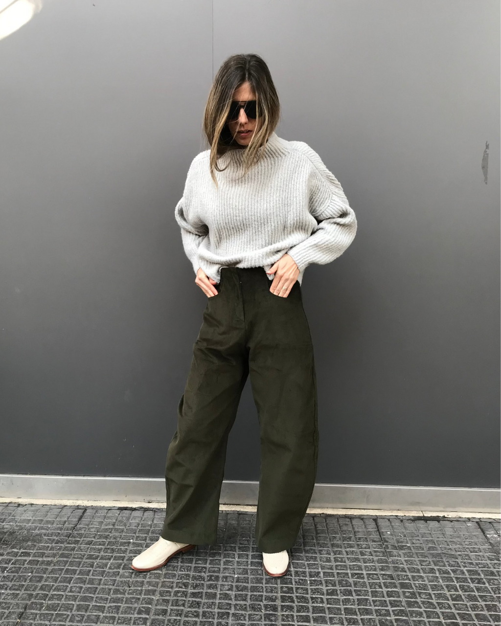 Pantalón Lys Cotelé Algodón Verde