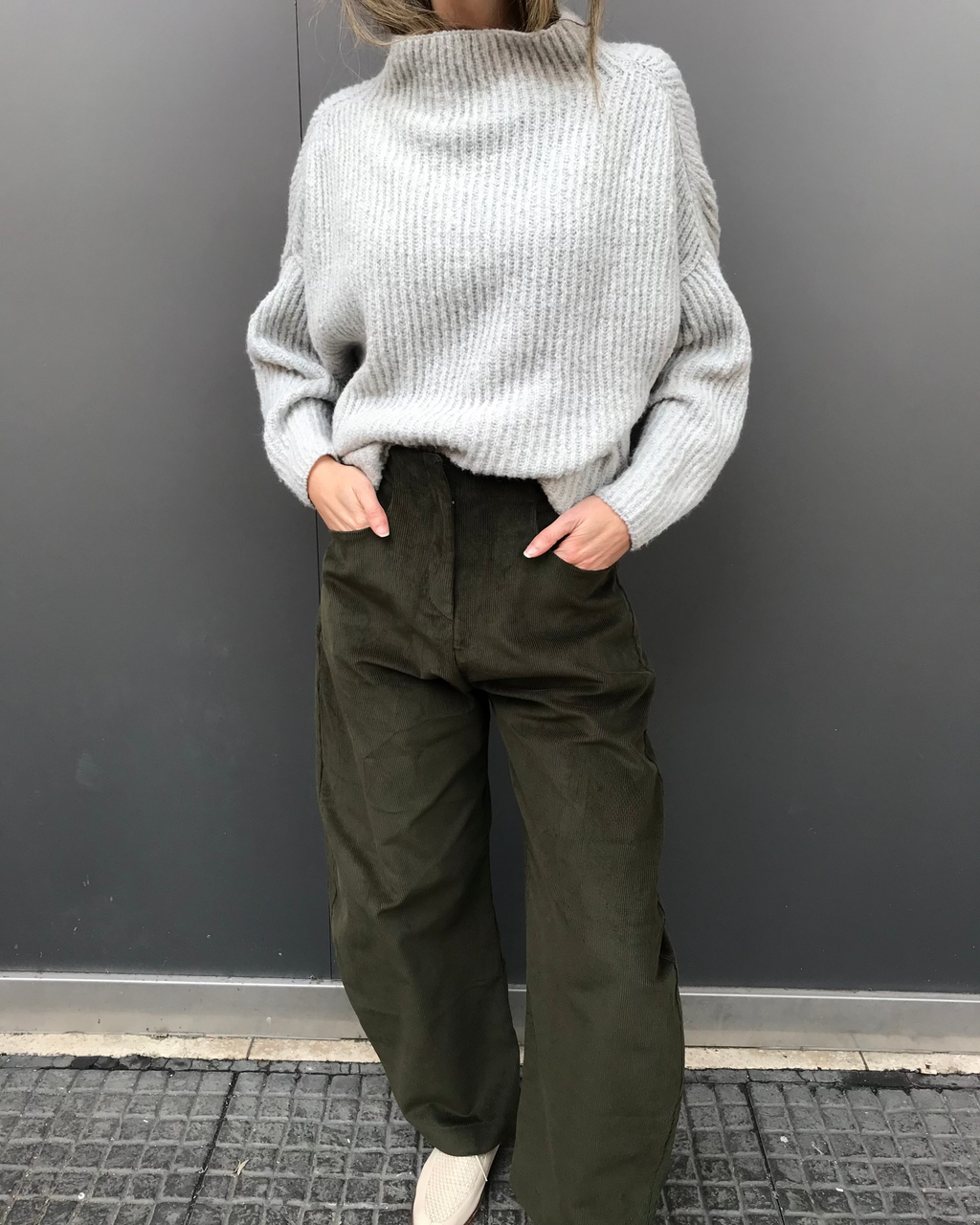 Pantalón Lys Cotelé Algodón Verde