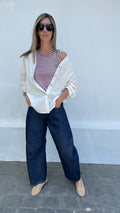 Blusa Cou Lino Crudo