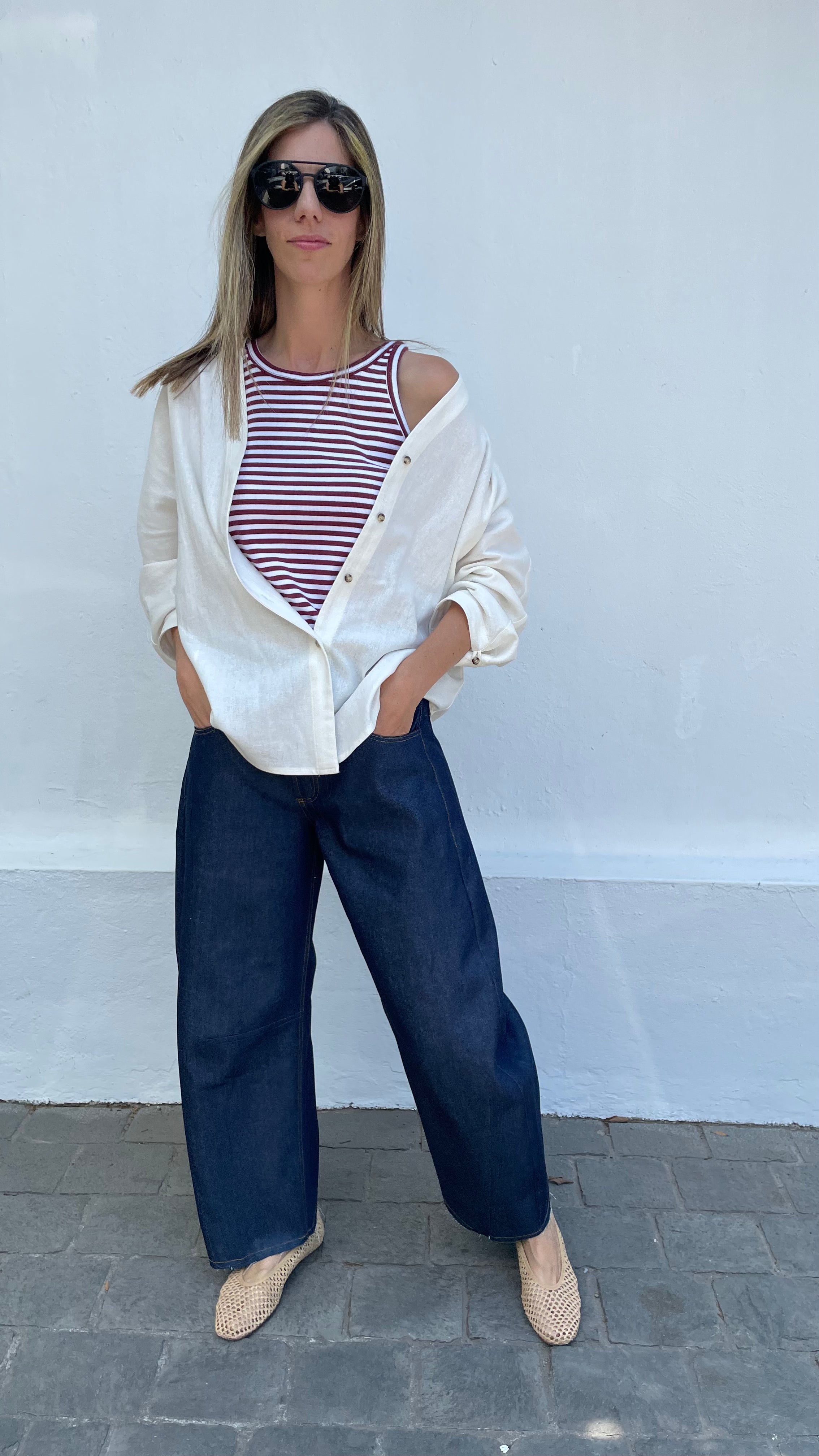 Blusa Cou Lino Crudo