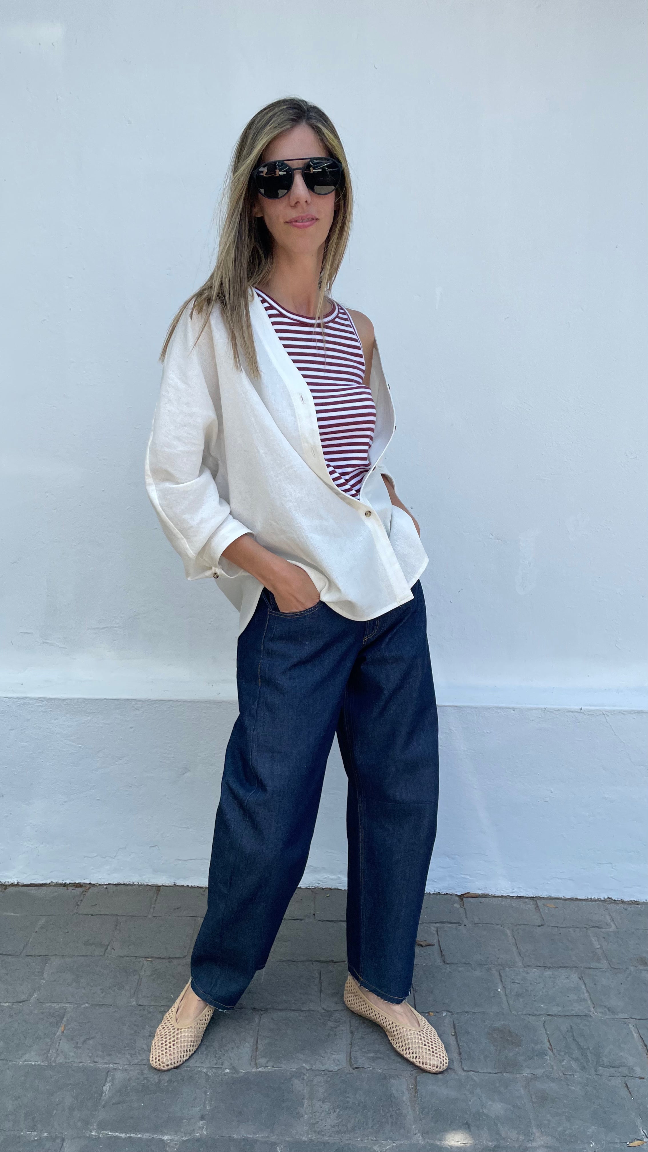 Blusa Cou Lino Crudo