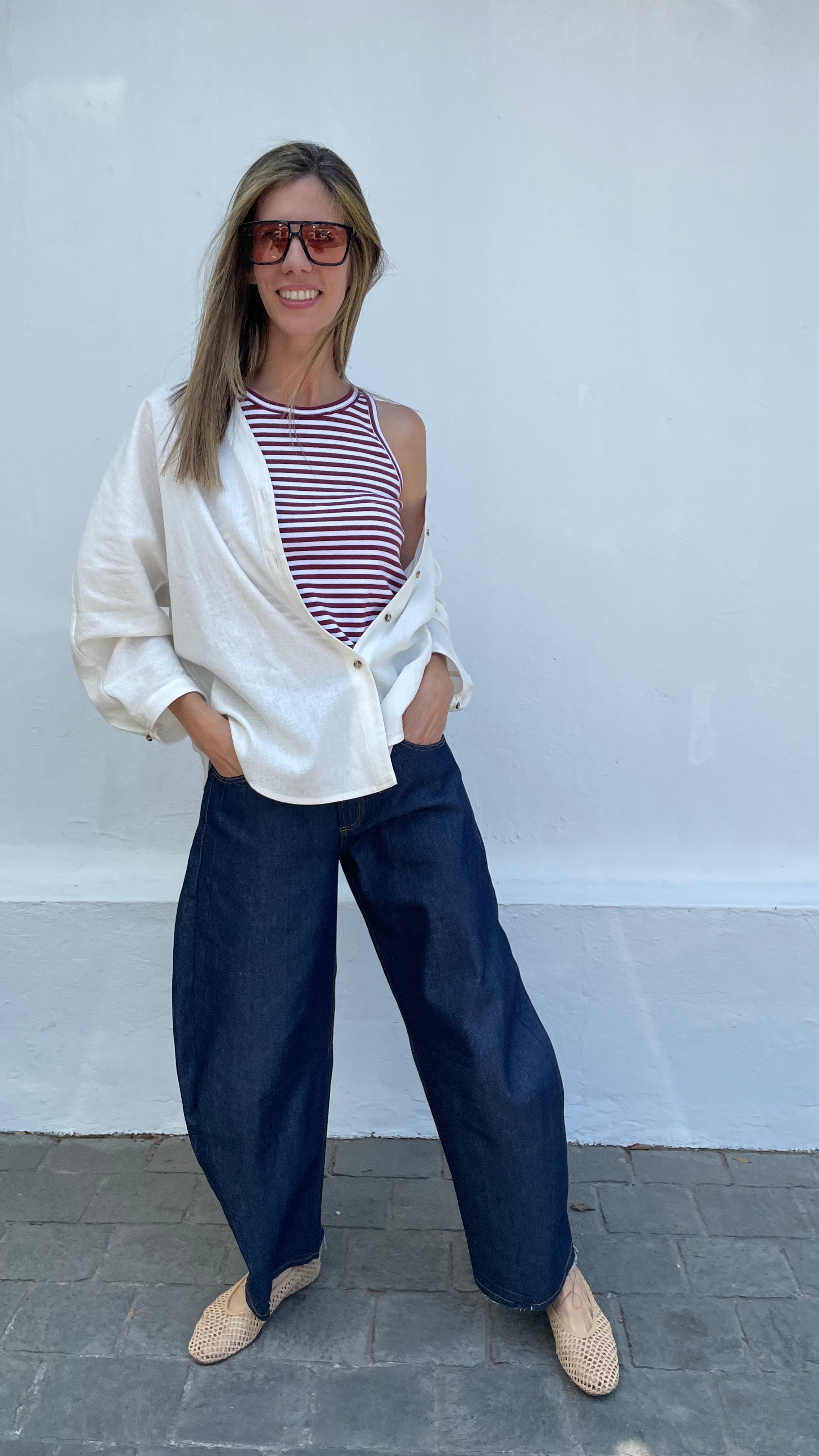 Blusa Cou Lino Crudo