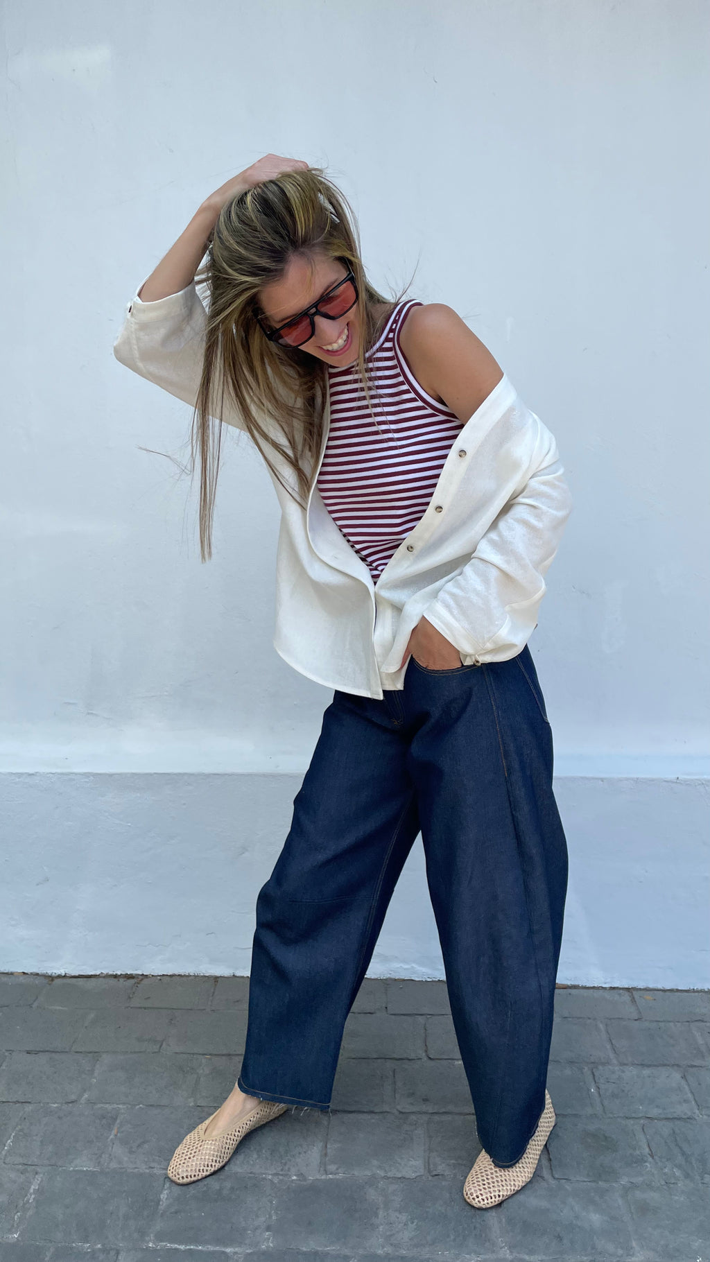 Blusa Cou Lino Crudo