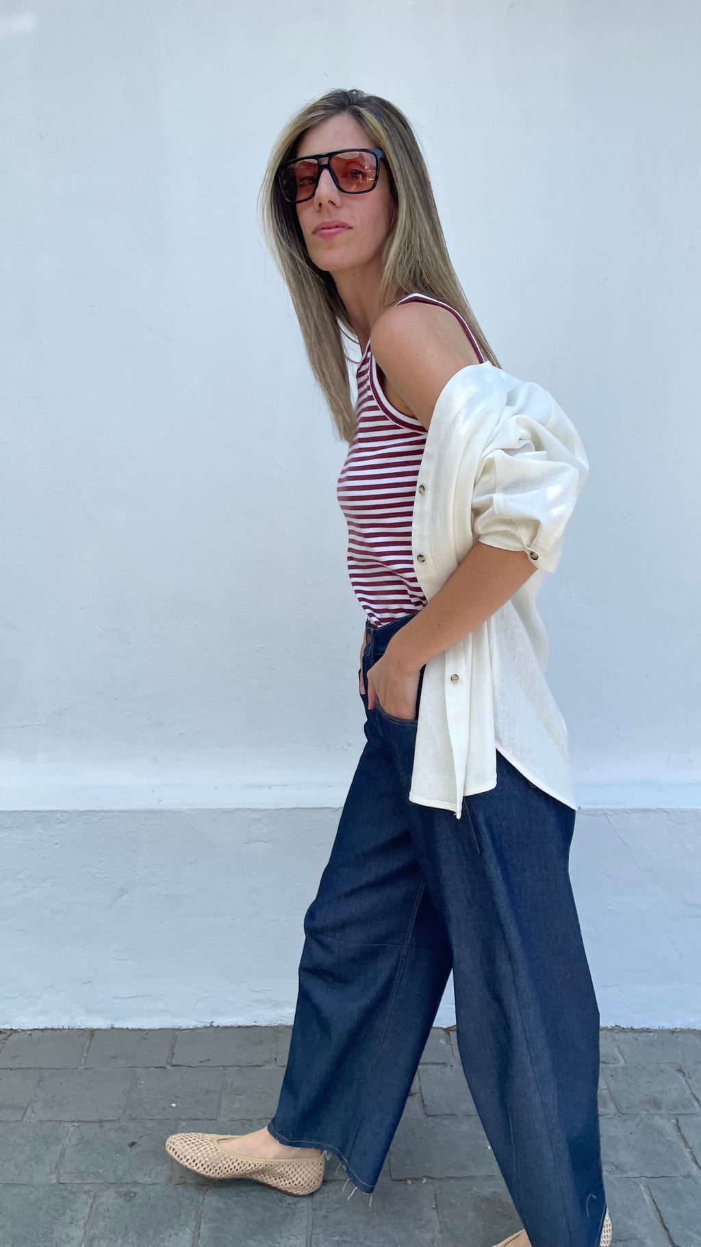 Blusa Cou Lino Crudo