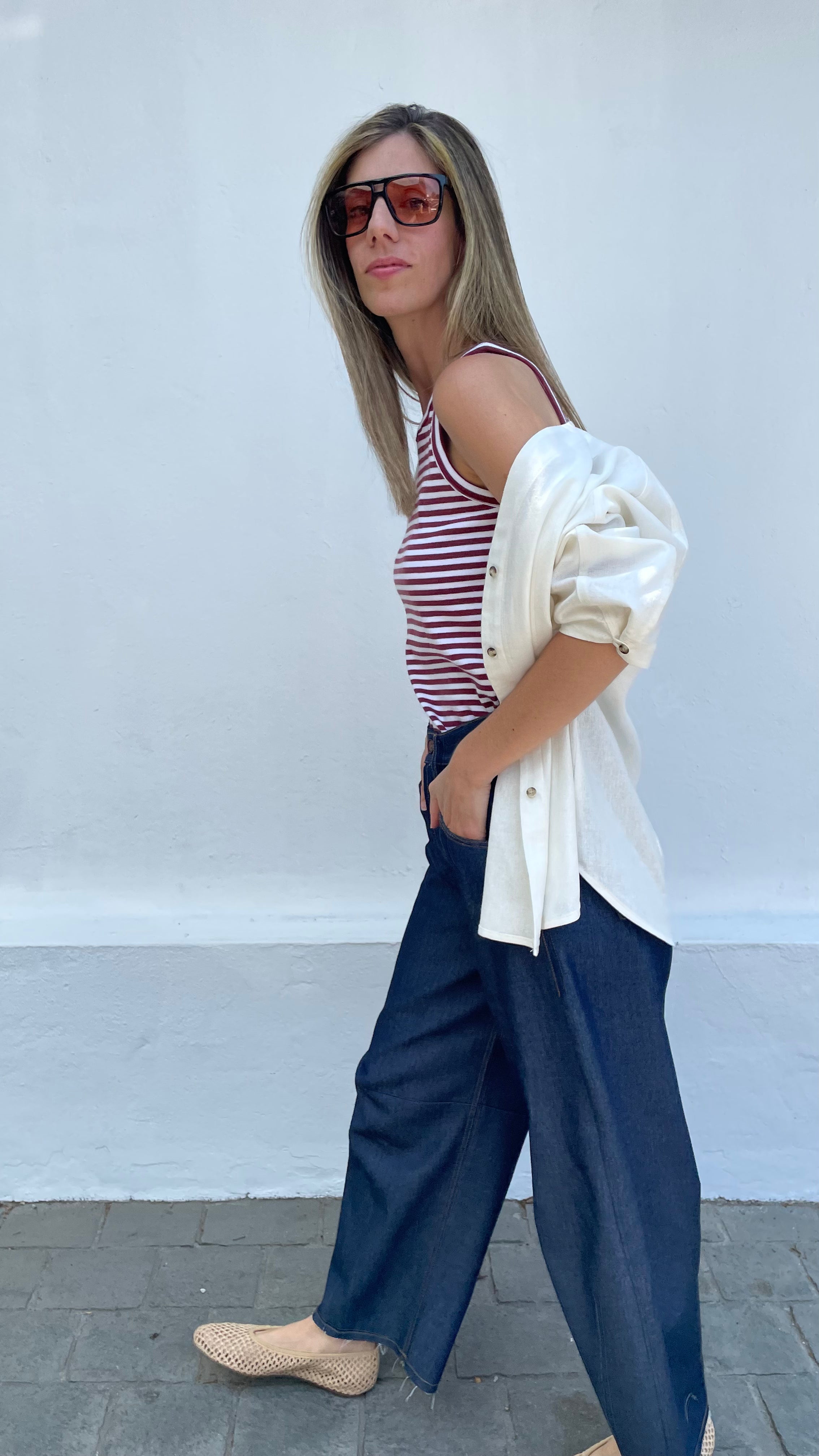 Blusa Cou Lino Crudo