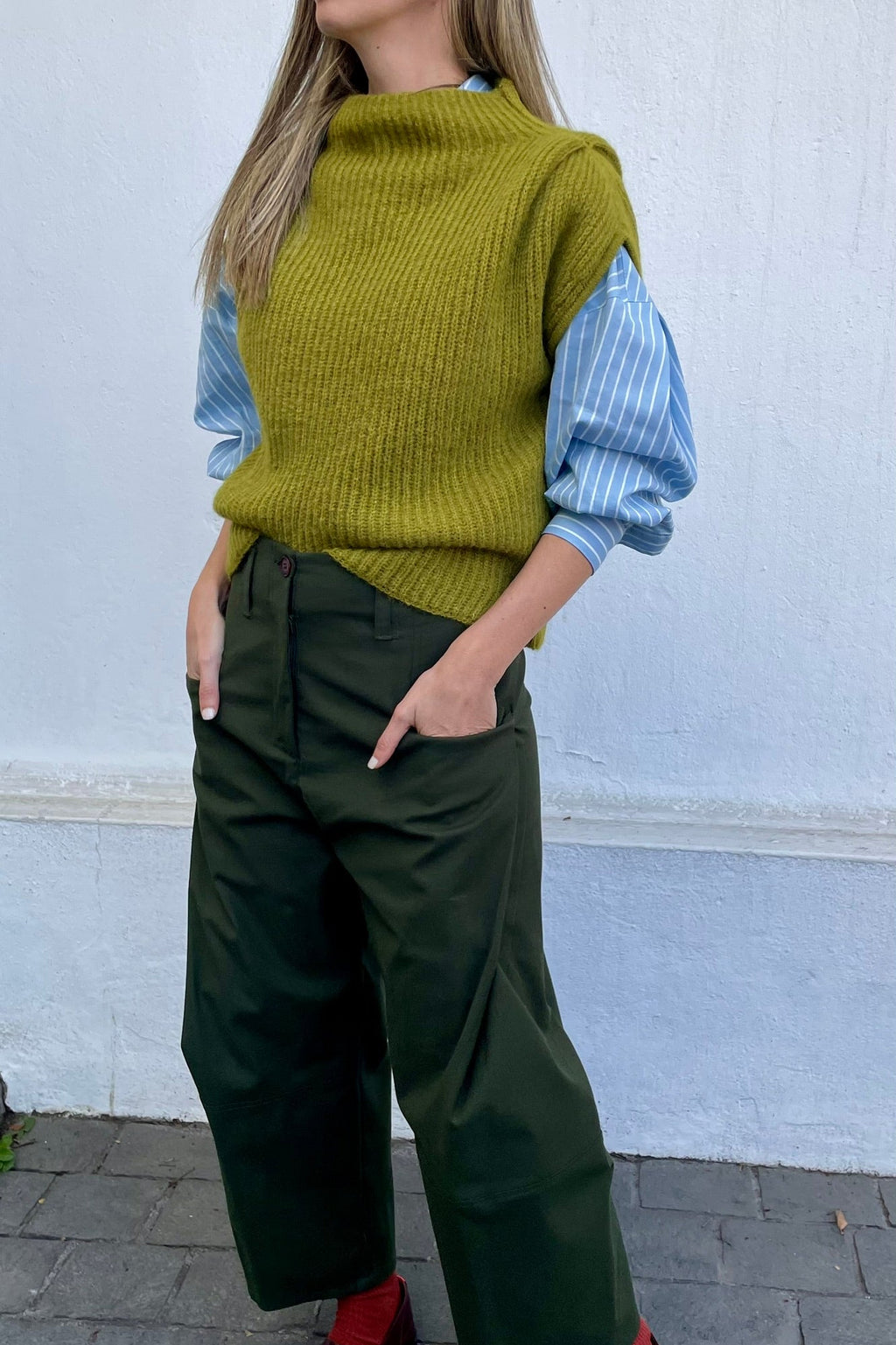 Chaleco Sin Mangas Lagune Baby Alpaca Verde Pistacho
