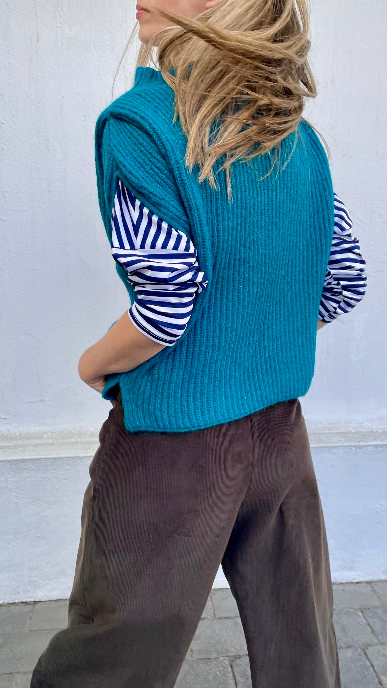 Chaleco Sin Mangas Lagune Baby Alpaca Turquesa