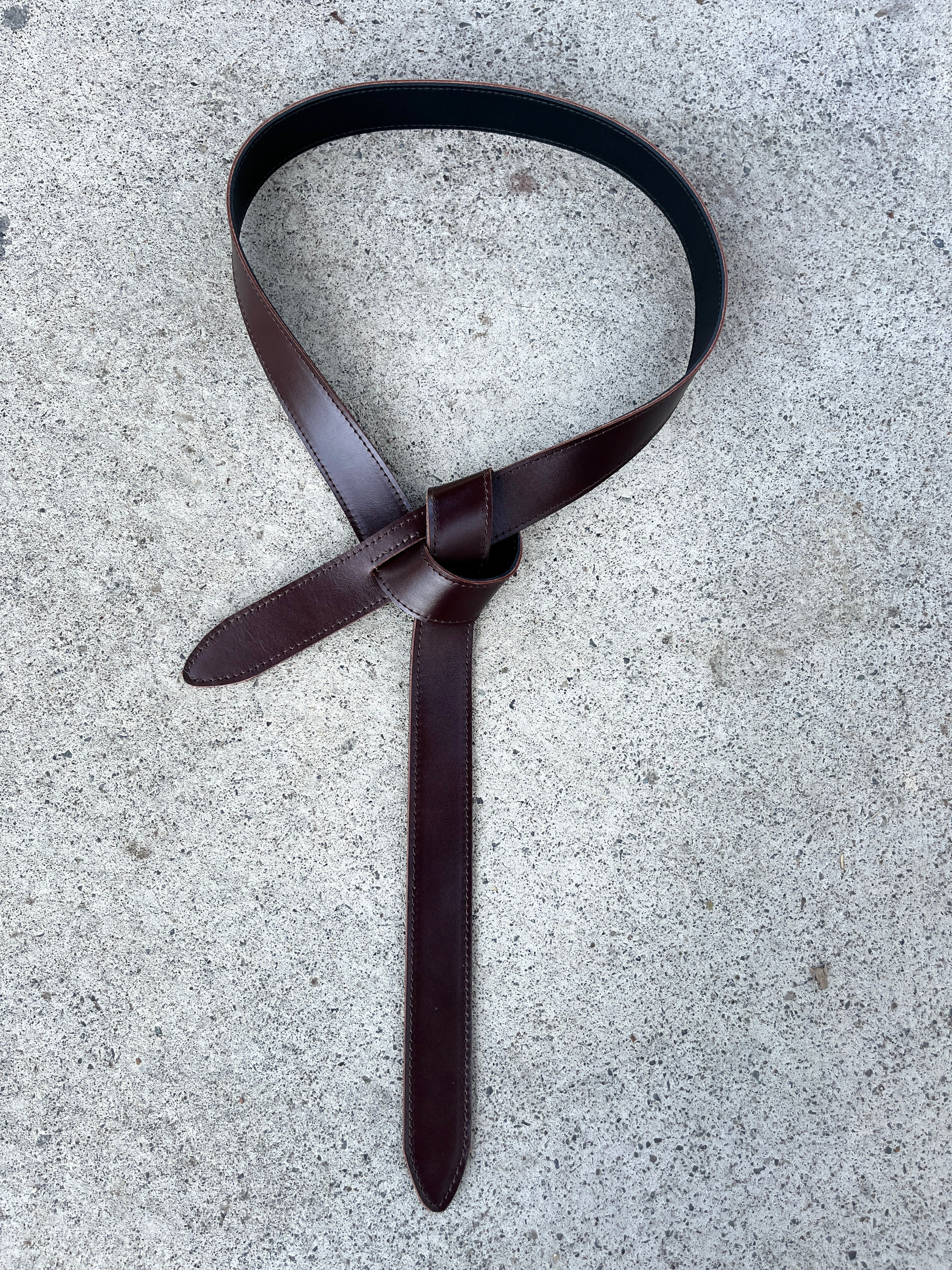 Cinturón Reversible Narcisse Café-Negro 100% Cuero